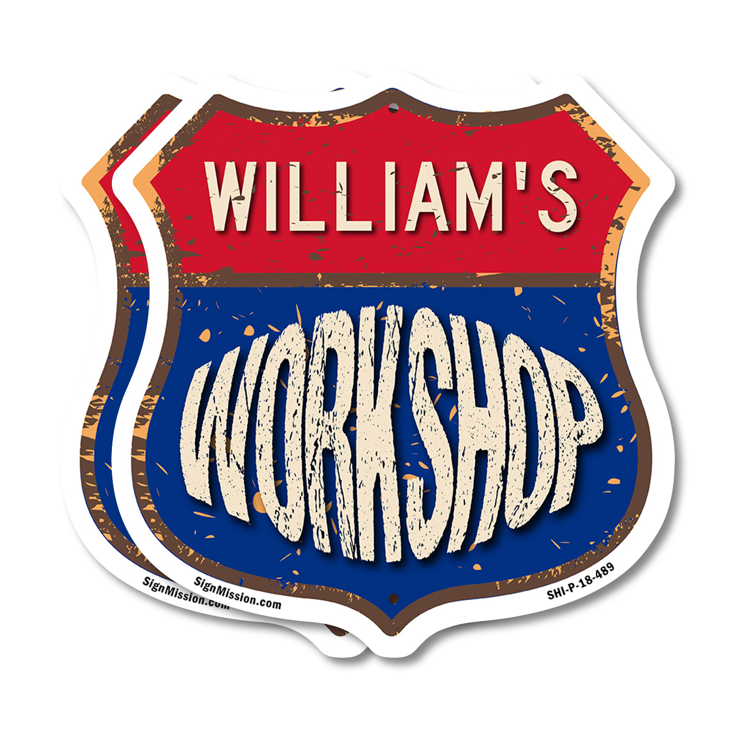 William's Workshop Shield Shaped Sign Weather Resistant Crafted in the USA - Picture 10 of 41