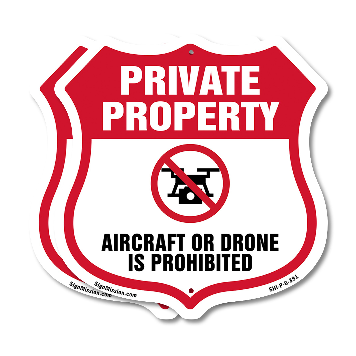 No Drone Shield Sign Aircraft Or Drone Is Prohibited Shield Shaped Sign - Picture 26 of 49