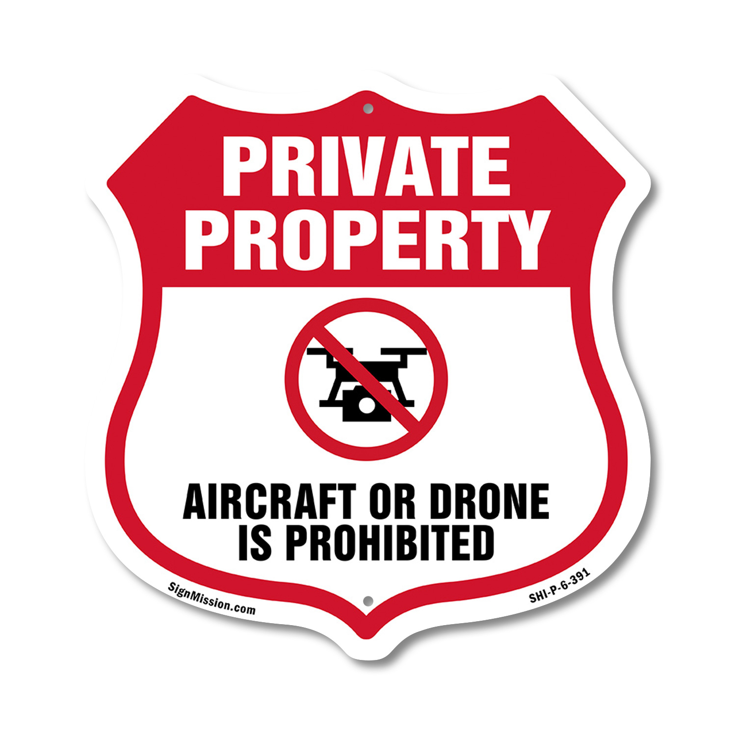 No Drone Shield Sign Aircraft Or Drone Is Prohibited Shield Shaped Sign - Picture 48 of 49