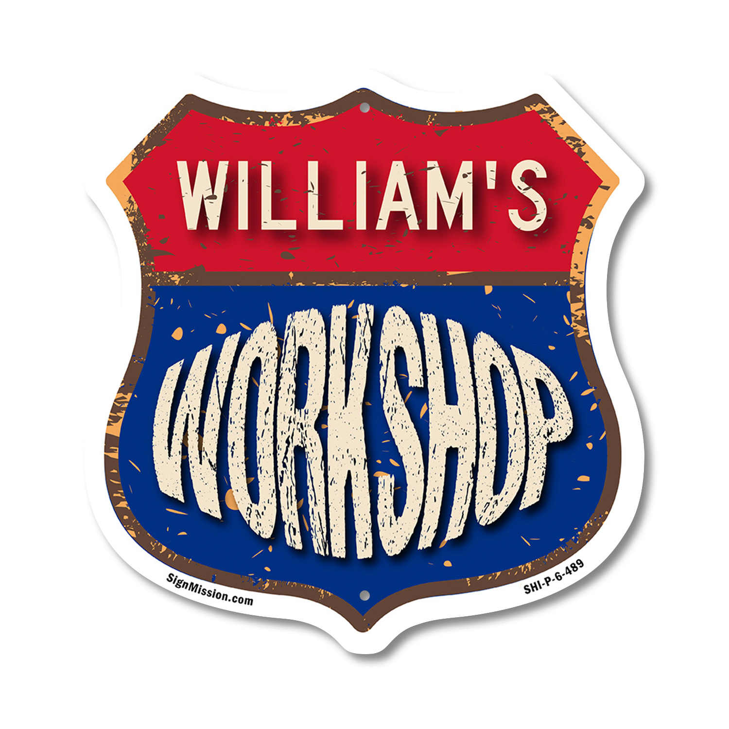 William's Workshop Shield Shaped Sign Weather Resistant Crafted in the USA - Picture 40 of 41