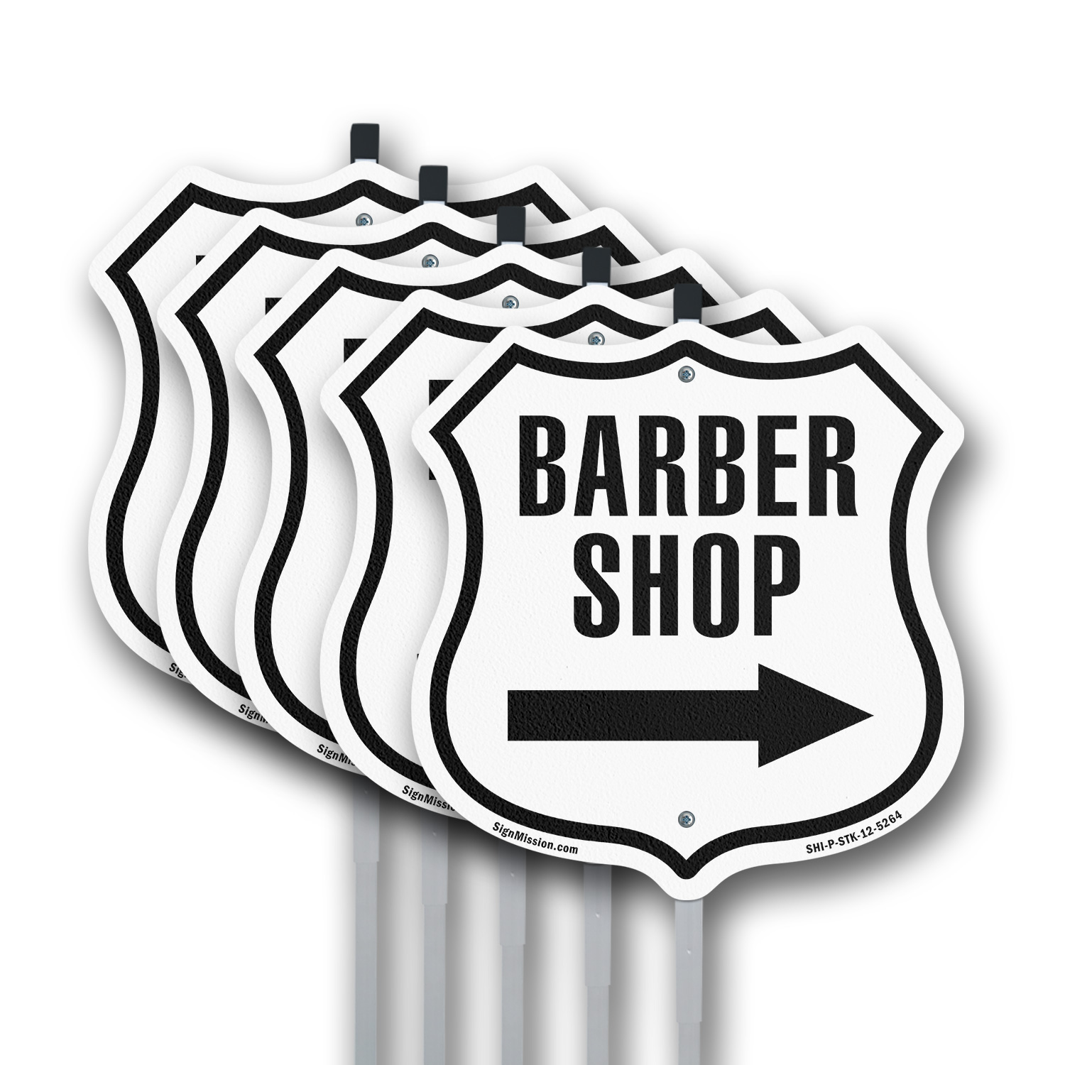 Barber Shop rechter Pfeil Schild geformtes Schild mit Pfahl gefertigt in den USA - Bild 11 von 14