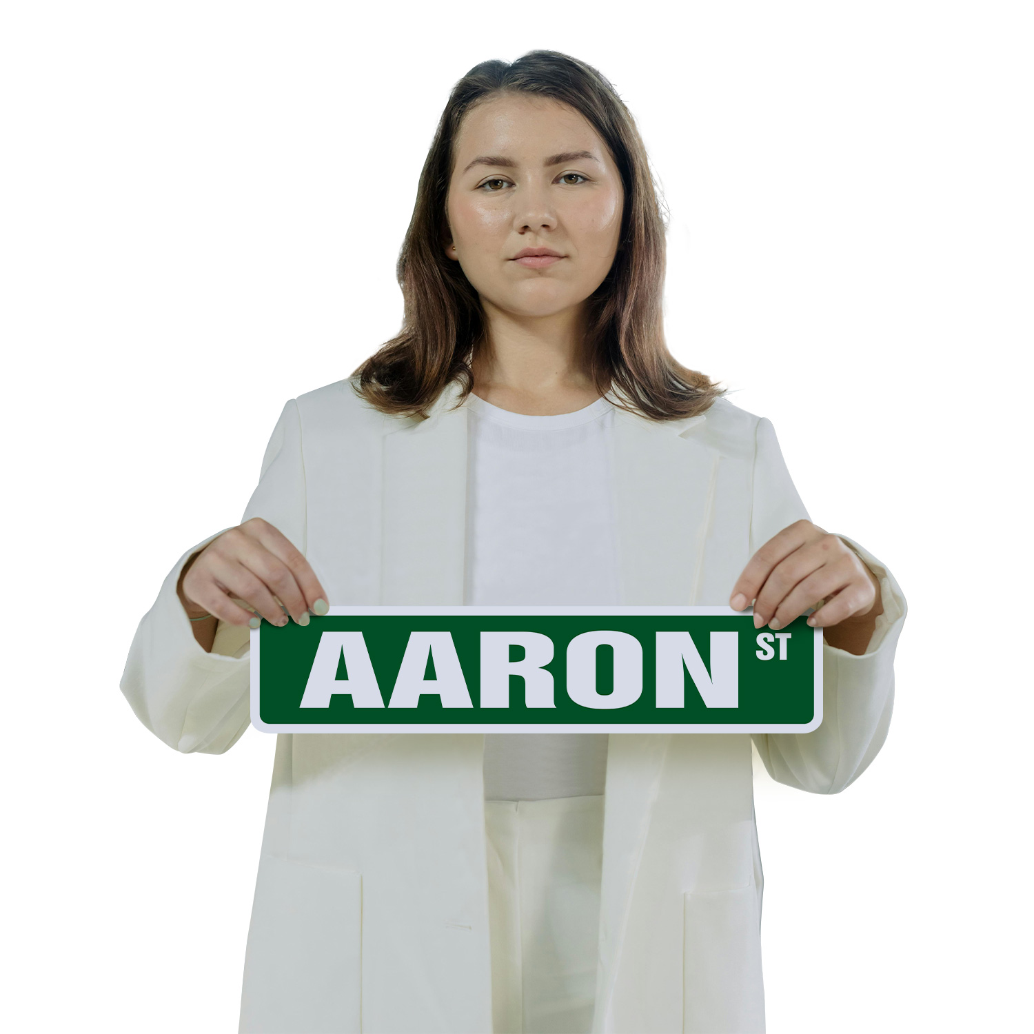 AARON Street Sign (2 Pack) Childrens Name Room Metal Road Sign - Picture 7 of 7