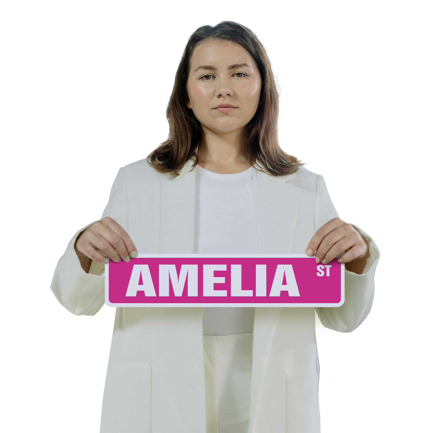 AMELIA Street Sign (2 Pack) Childrens Name Room Metal Road Sign - Picture 7 of 7