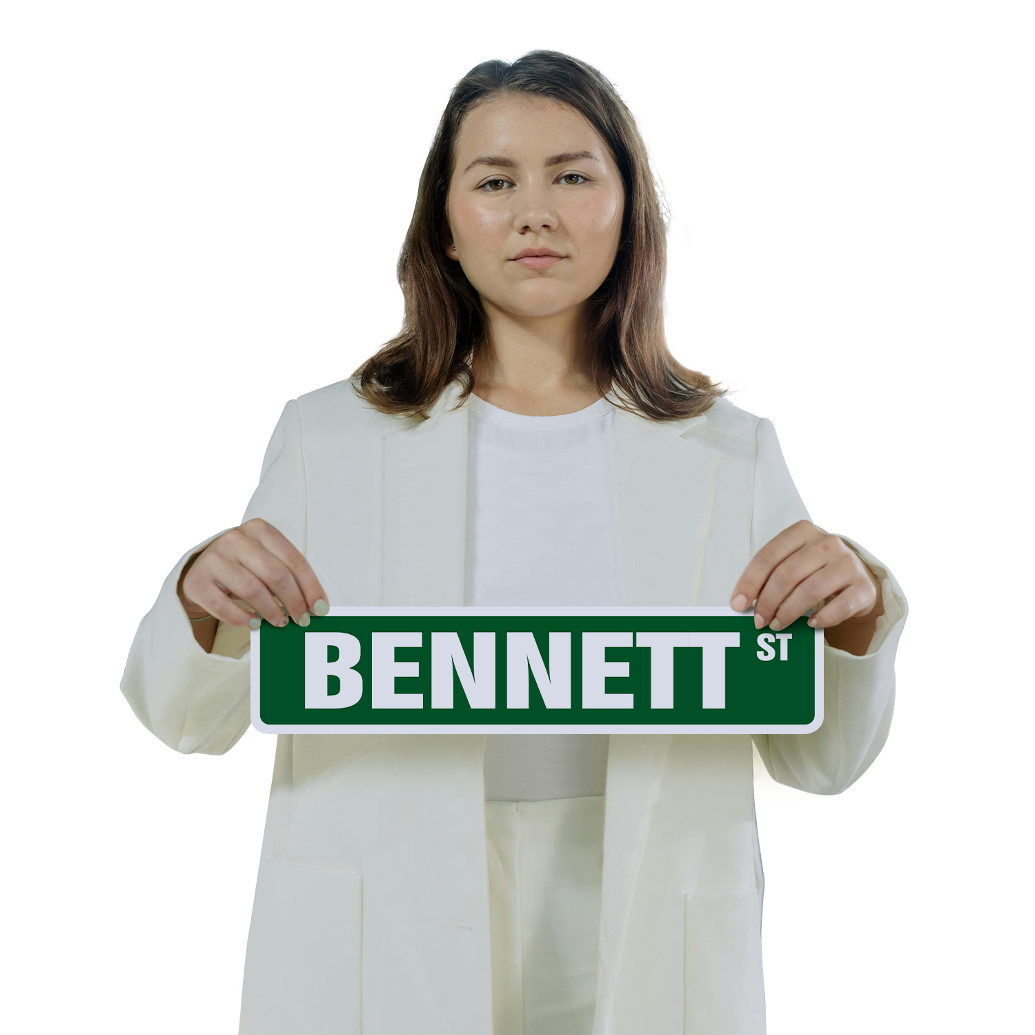 BENNETT Street Sign (2 Pack) Childrens Name Room Metal Road Sign - Picture 7 of 7