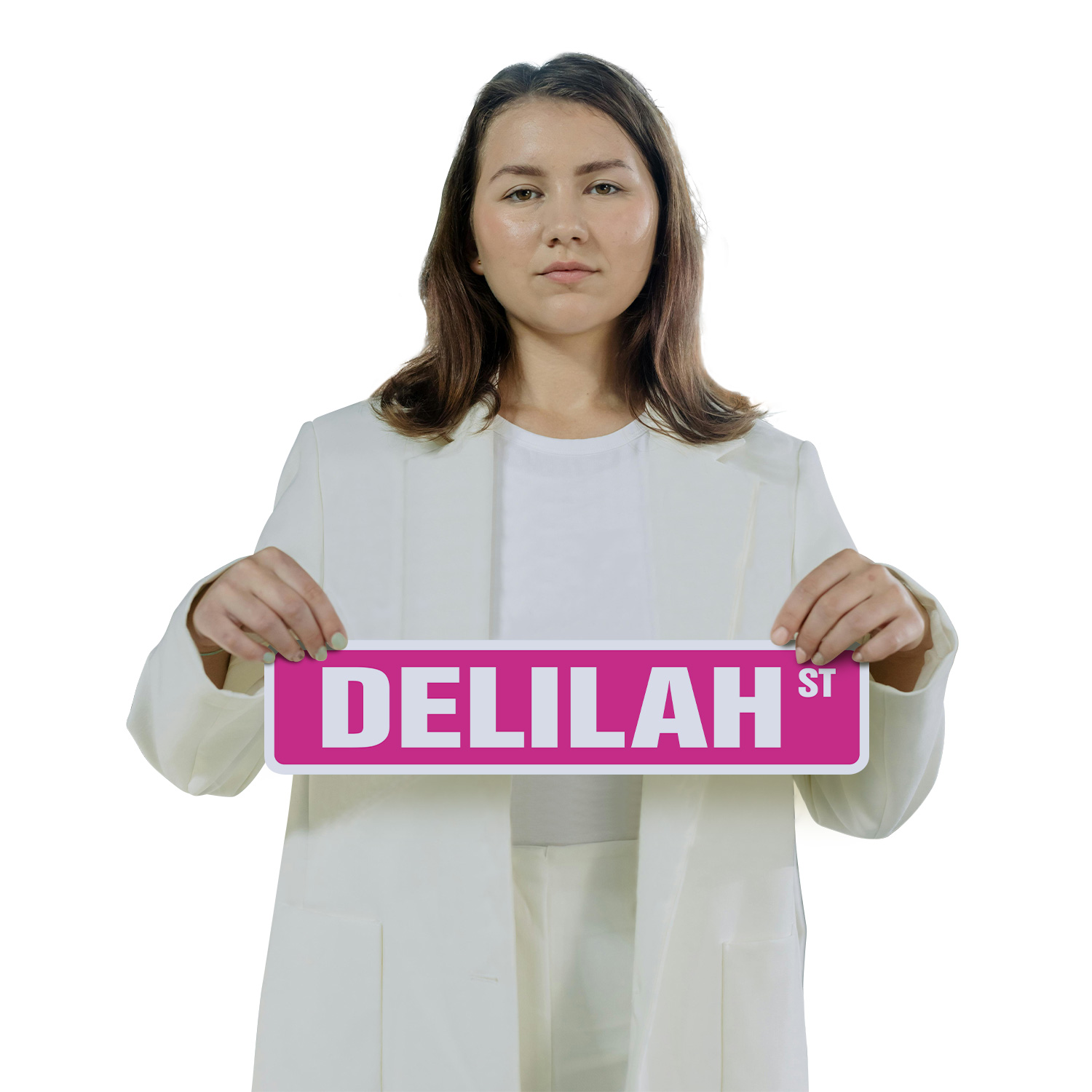 DELILAH Street Sign (2 Pack) Childrens Name Room Metal Road Sign - Picture 7 of 7