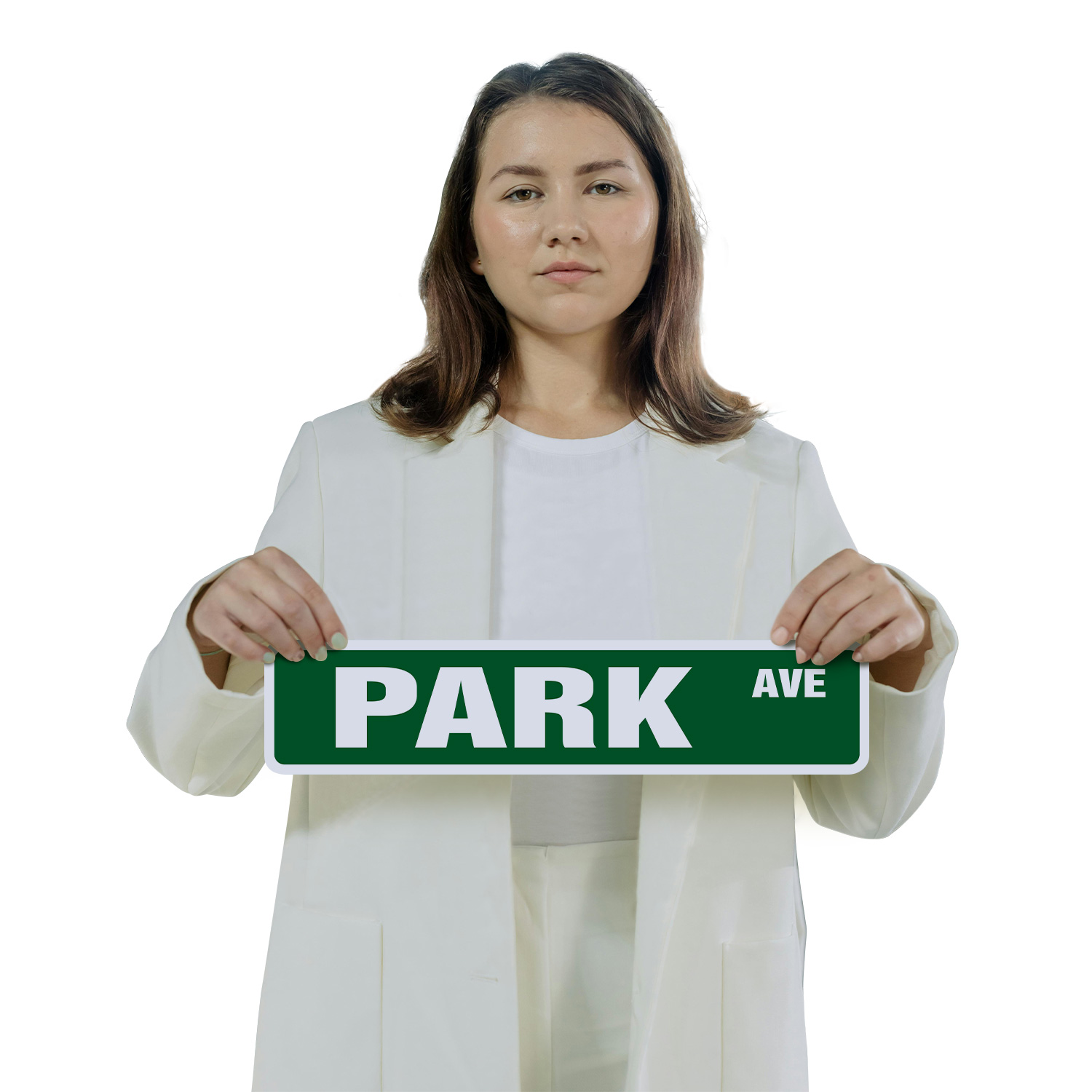 PARK AVE Street Sign (2 Pack) Plastic Metal Road Sign New York NY Central Park - Picture 7 of 7