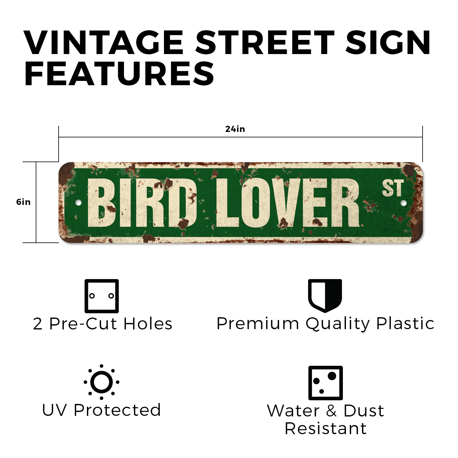 BIRD LOVER Vintage Style Street Sign birdcage animal flying wings feathers - Picture 6 of 11