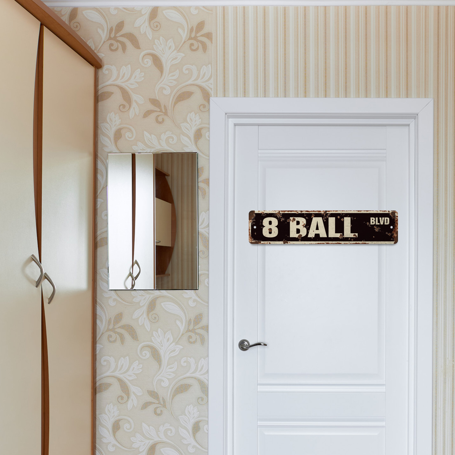 8 BALL Vintage Style Street Sign Metal Plastic billiards pool cue pooltable dart - Picture 7 of 11