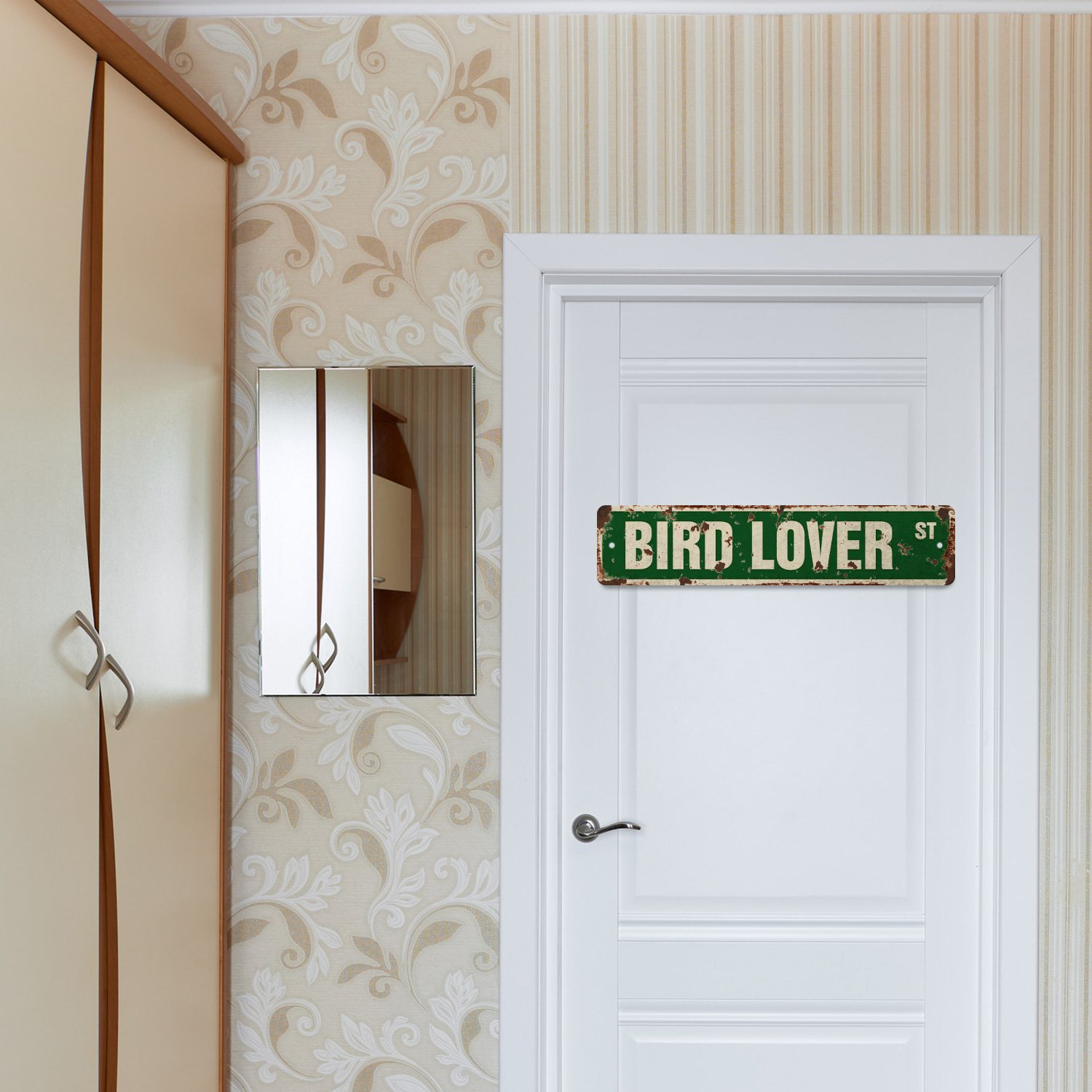 BIRD LOVER Vintage Style Street Sign birdcage animal flying wings feathers - Picture 7 of 11