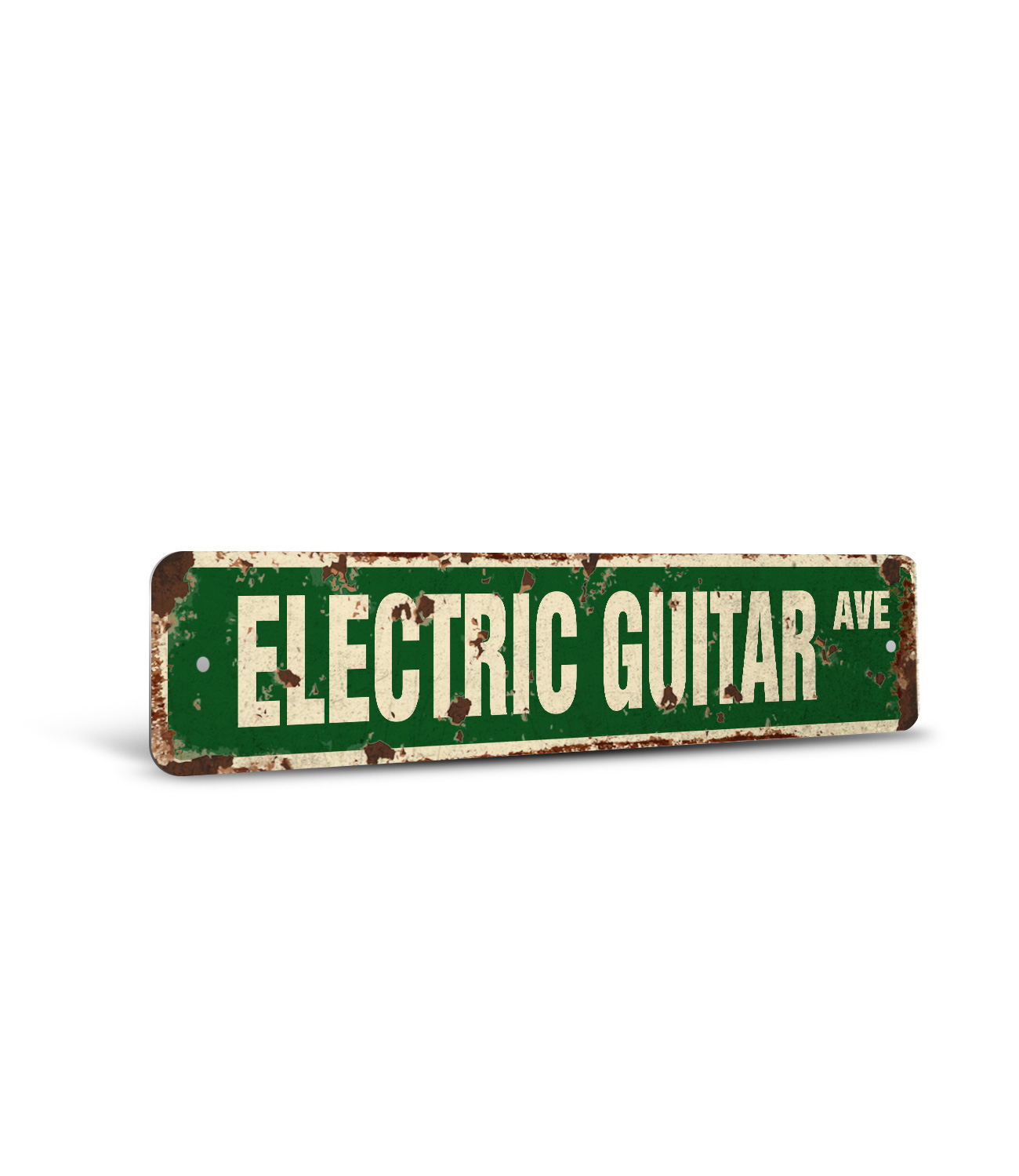 ELECTRIC GUITAR Vintage Style Rustic Street Sign bands player music lessons - Picture 8 of 11