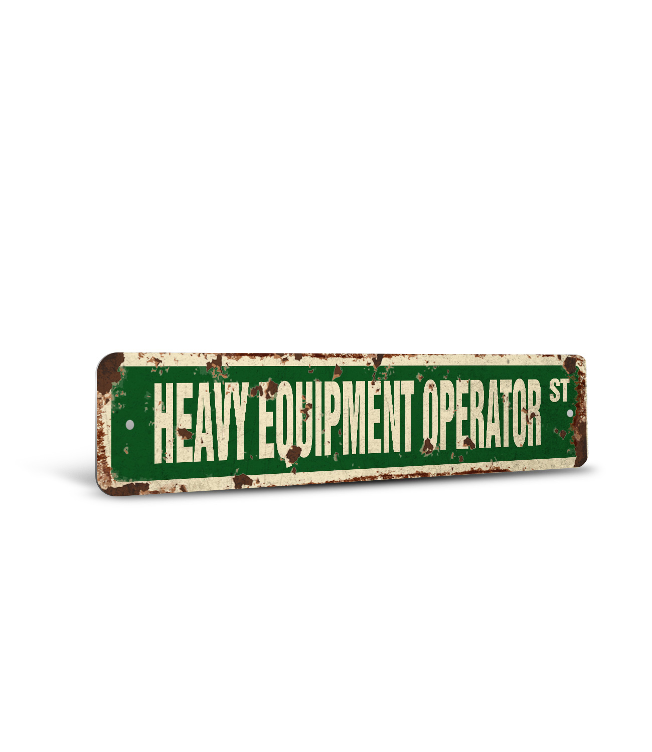 Operator Vintage Style Street Sign Tractors Crane Bulldozer