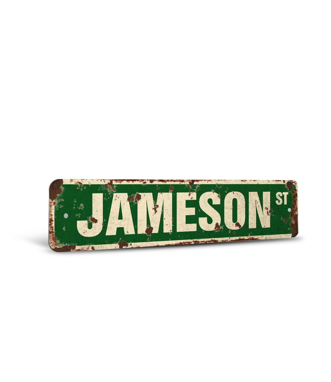 JAMESON Vintage Style Rustic Street Sign Childrens Name Room Metal Road Sign - Picture 8 of 11