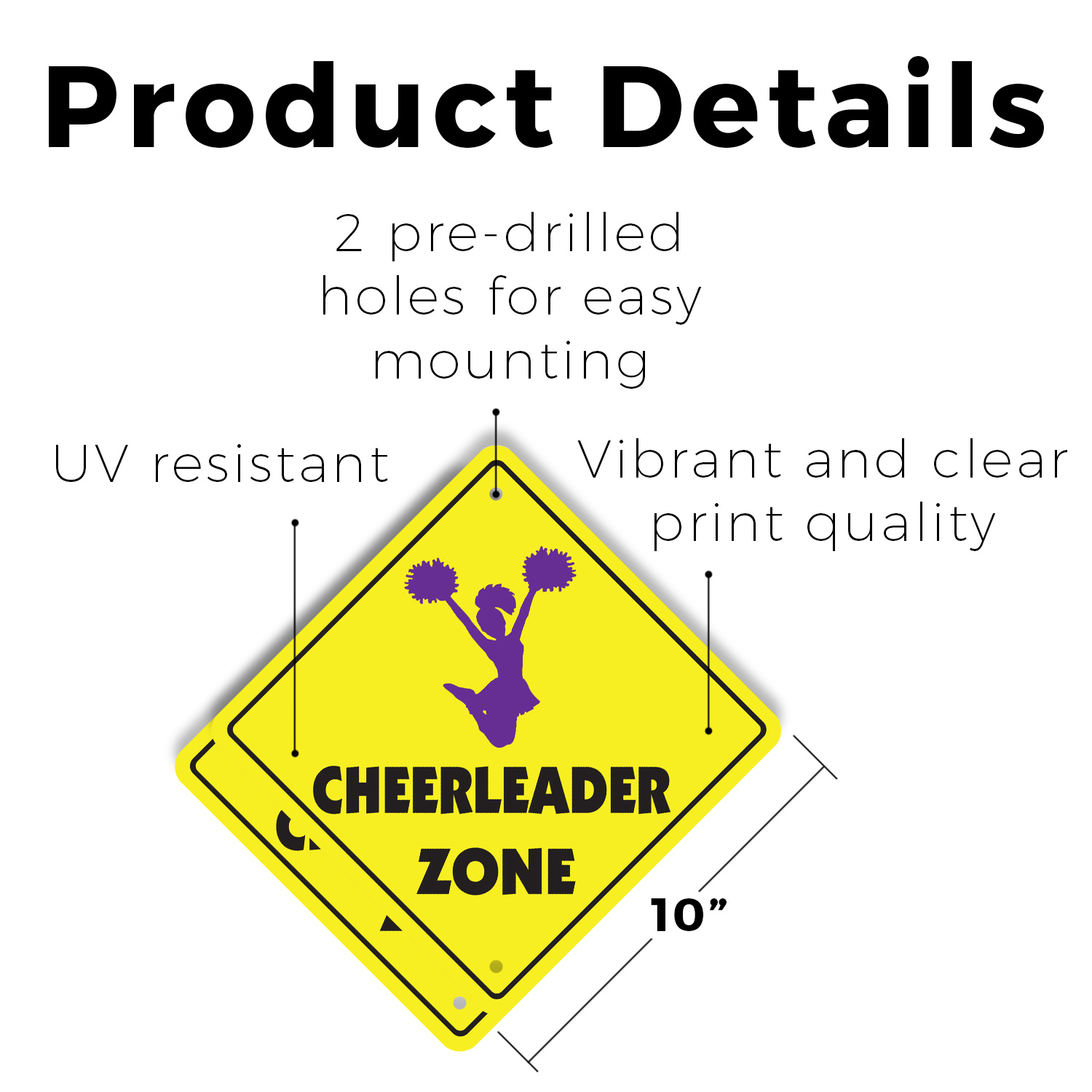 Cheerleader Plastic Street Sign Crossing Xing Gift Novelty Funny - Picture 6 of 21