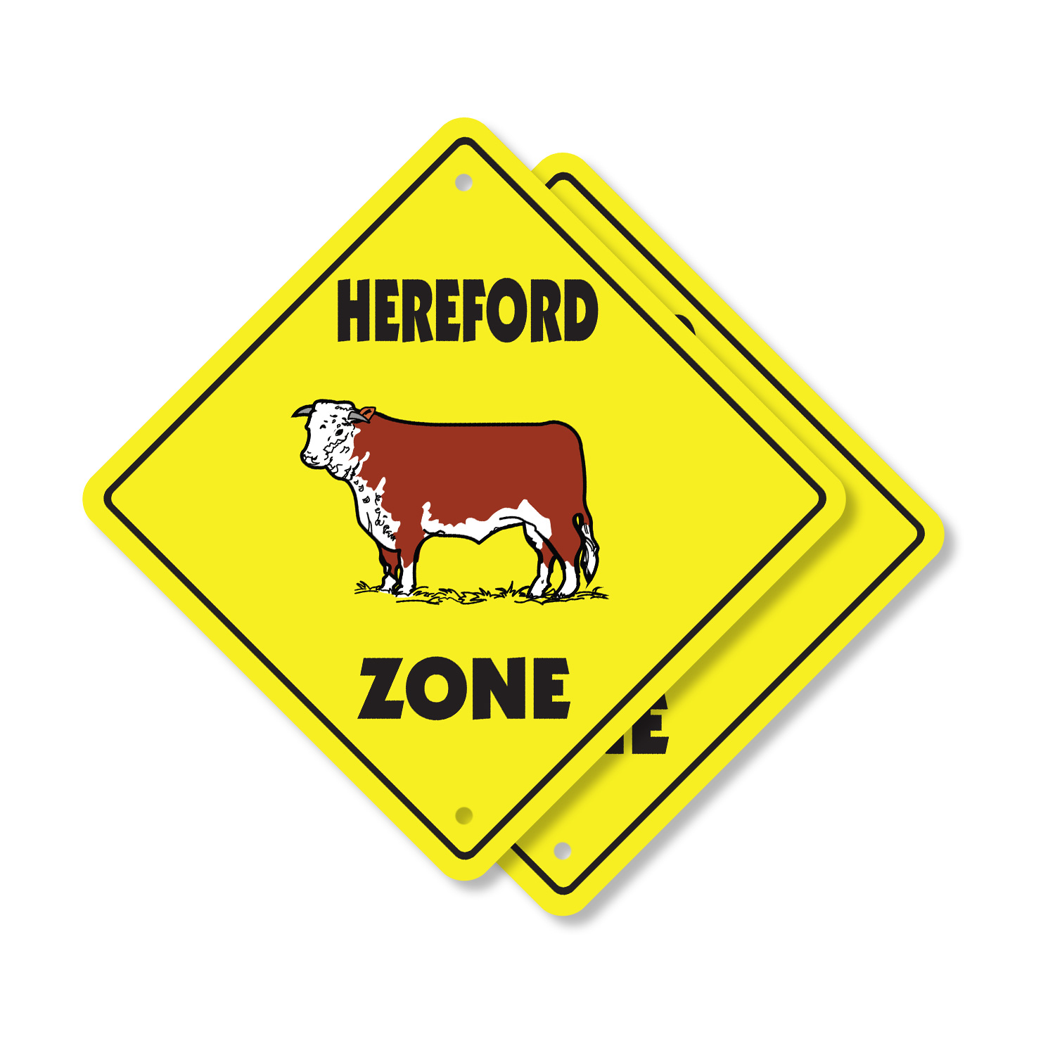 Cartello stradale in plastica Hereford attraversamento xing regalo novità divertente - Foto 5 di 21