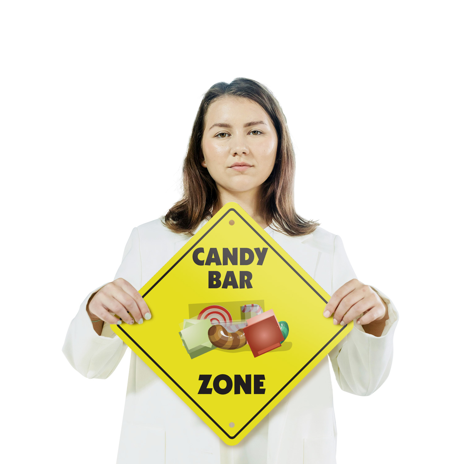 Candy Bar Plastic Street Sign Crossing Xing Gift Novelty
