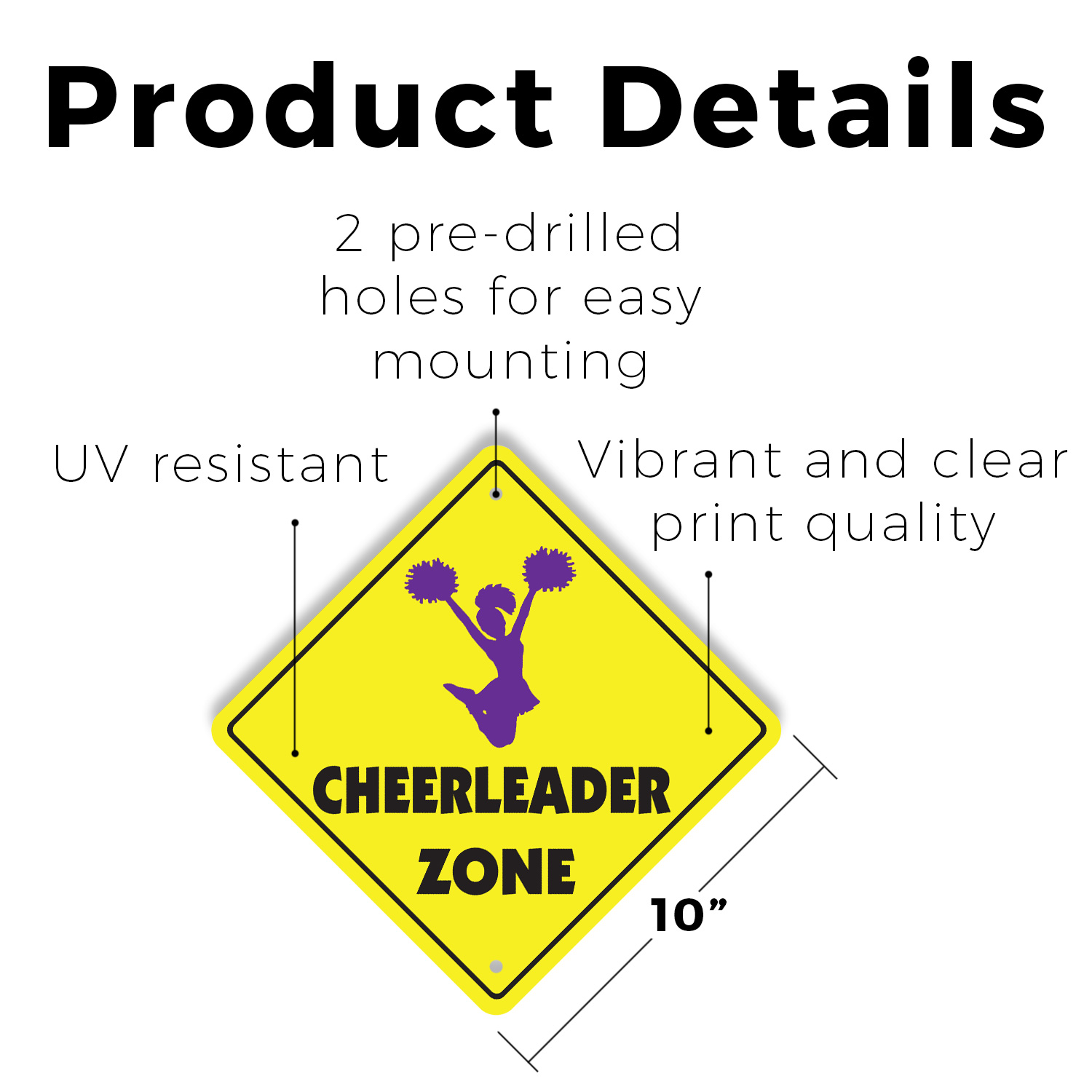 Cheerleader Plastic Street Sign Crossing Xing Gift Novelty Funny - Picture 16 of 21