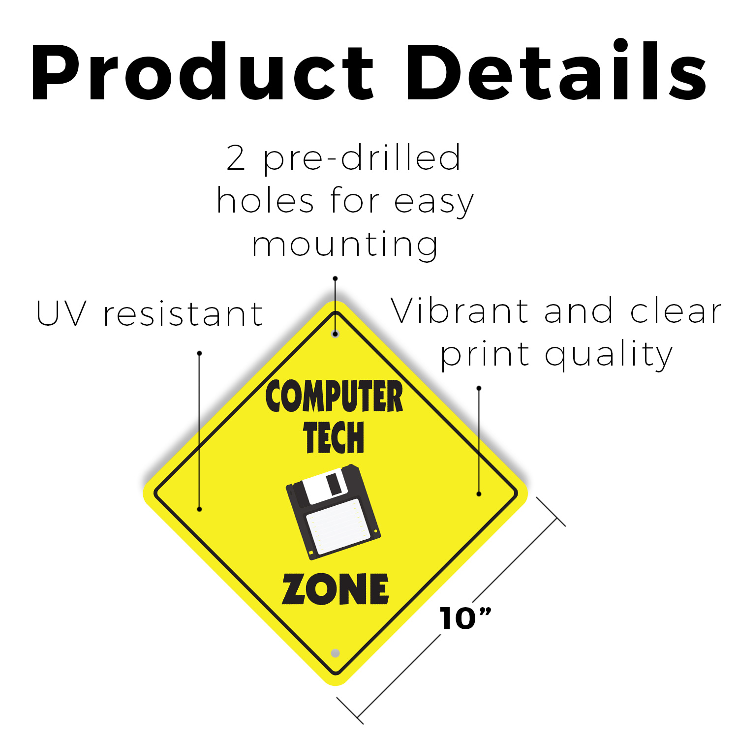 Computer Tech Plastic Street Sign Crossing Xing Gift Novelty Funny - Picture 13 of 21