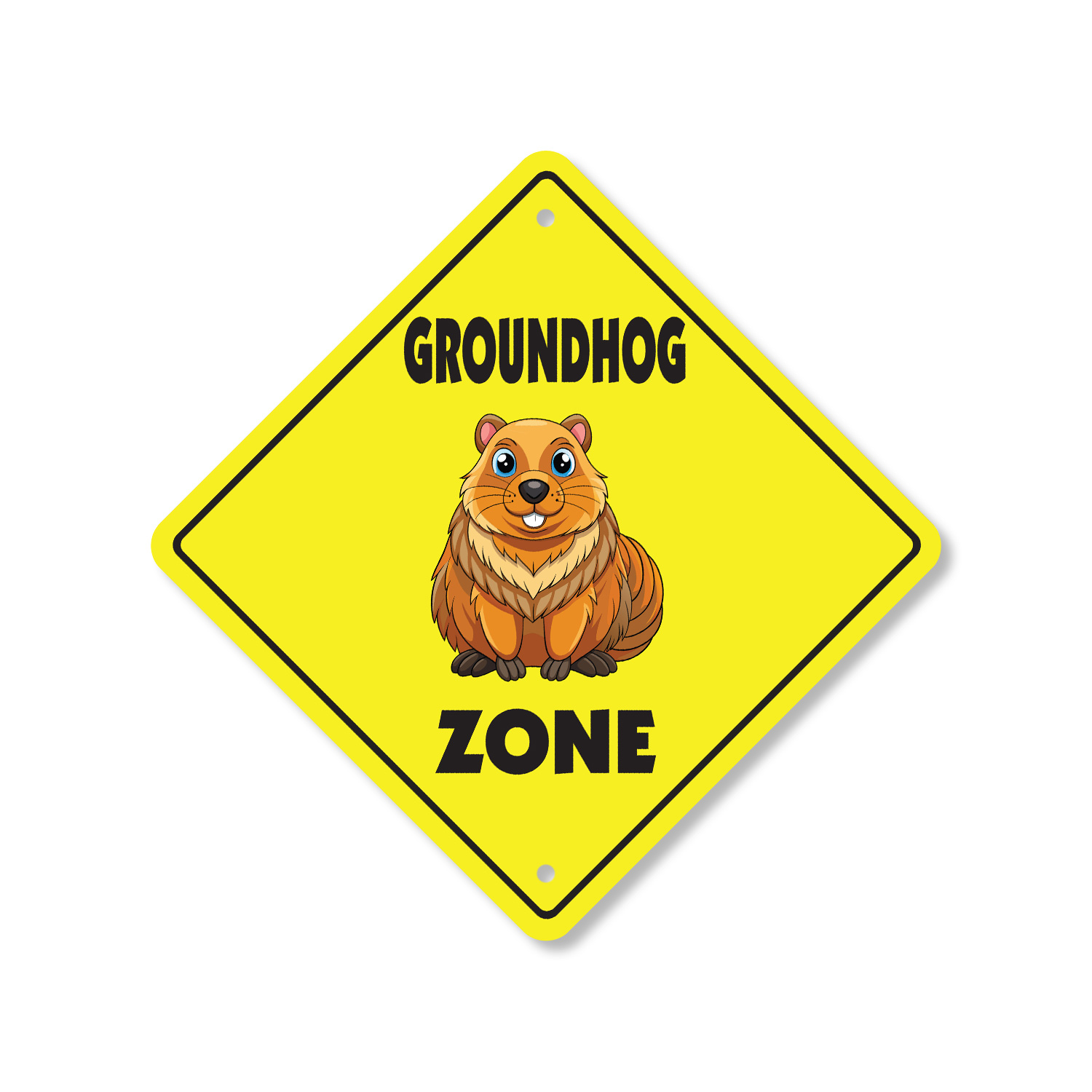 Letrero de calle de plástico marmota cruce Xing regalo novedad divertido - Imagen 12 de 21