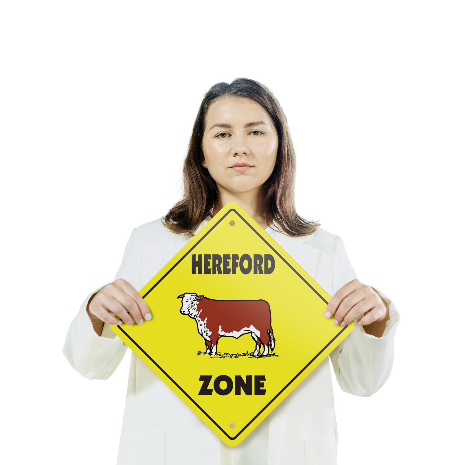 Cartello stradale in plastica Hereford attraversamento xing regalo novità divertente - Foto 7 di 21