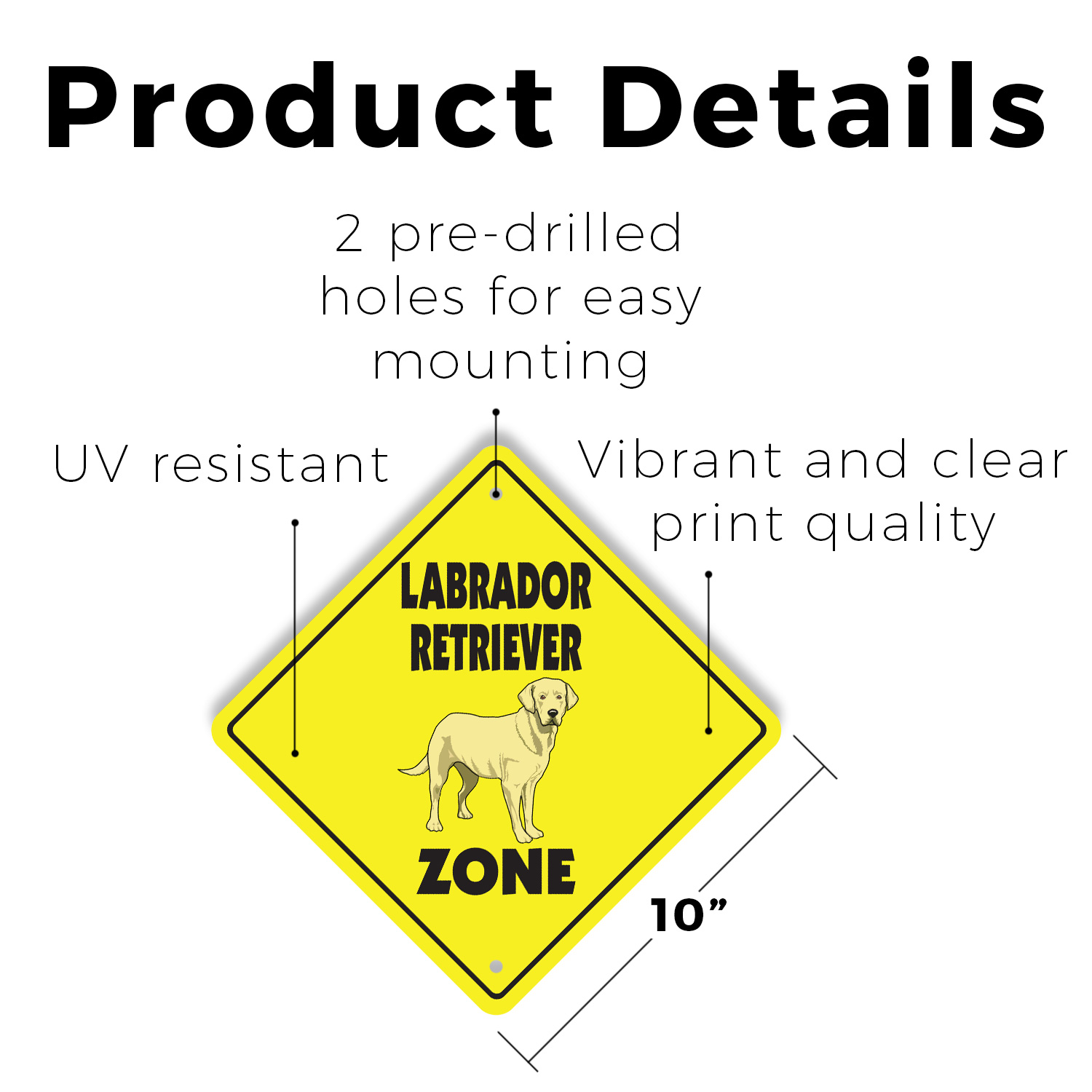 Labrador Retriever Plastic Street Sign Crossing Xing Gift Novelty Funny - Picture 15 of 21