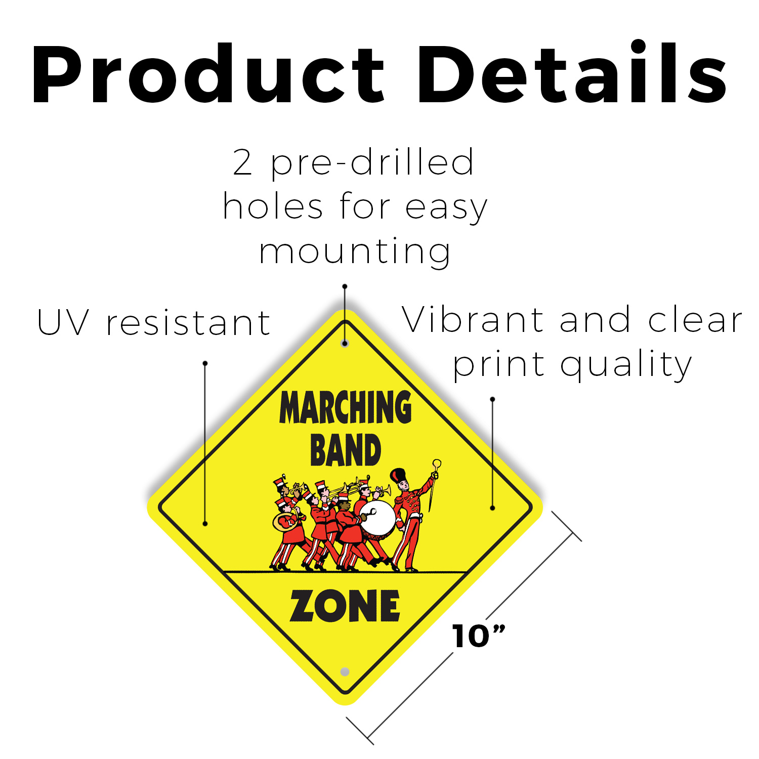 Marching Band Plastic Street Sign Crossing Xing Gift Novelty Funny - Picture 15 of 21