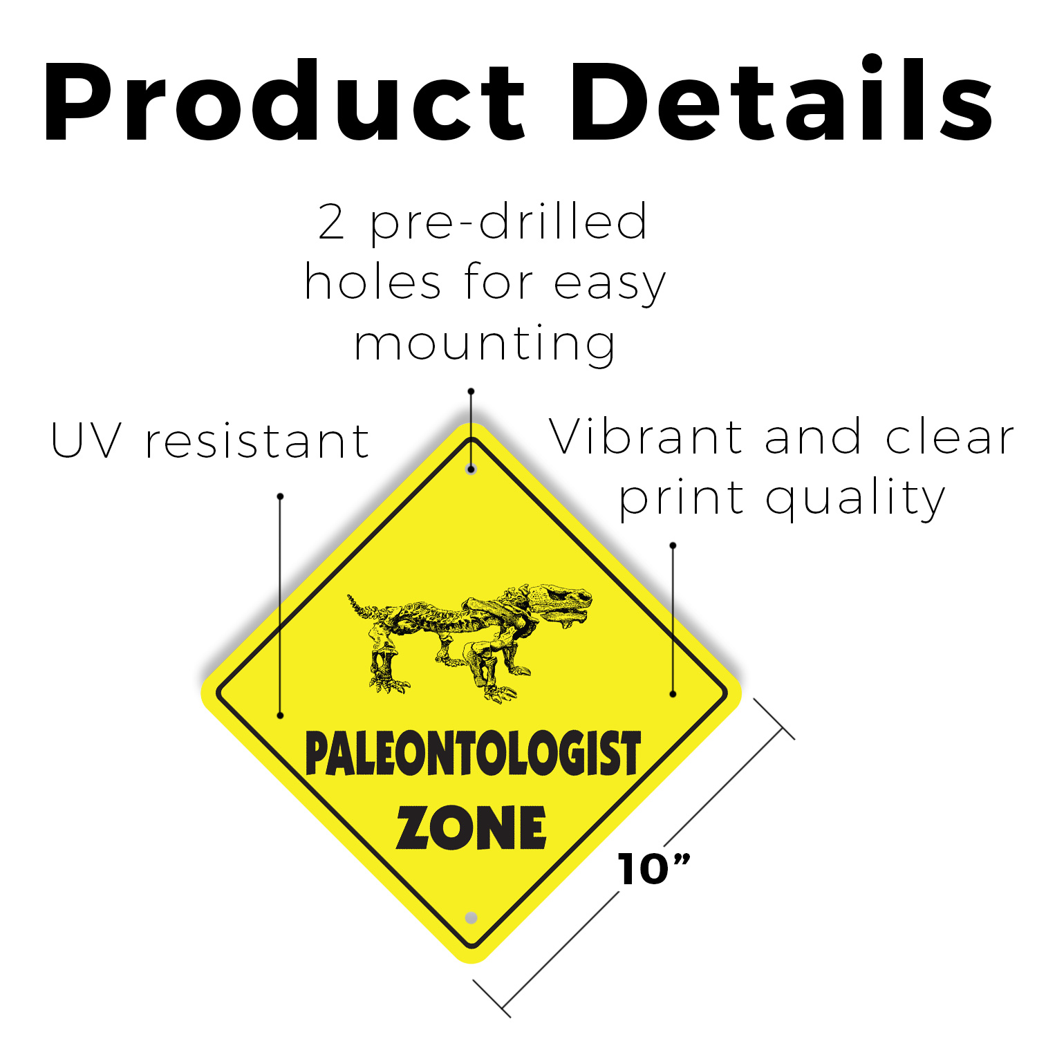 Paleontologist Plastic Street Sign Crossing Xing Gift Novelty Funny - Picture 16 of 21