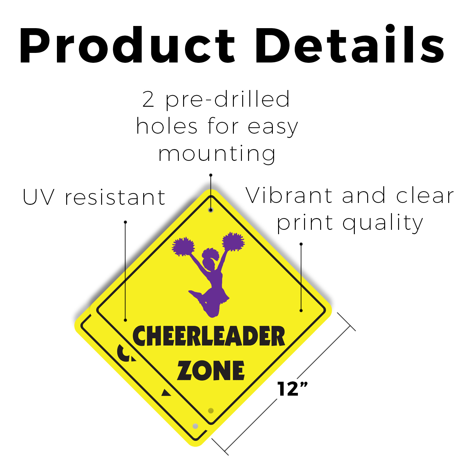 Cheerleader Plastic Street Sign Crossing Xing Gift Novelty Funny - Picture 9 of 21