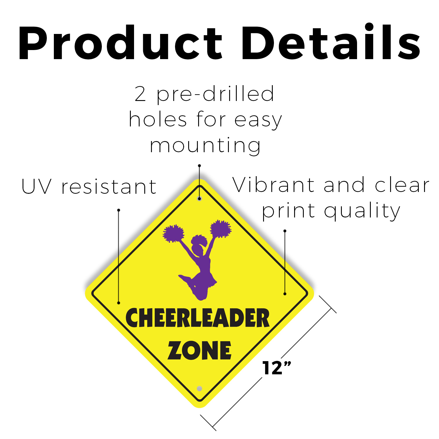 Cheerleader Plastic Street Sign Crossing Xing Gift Novelty Funny - Picture 19 of 21