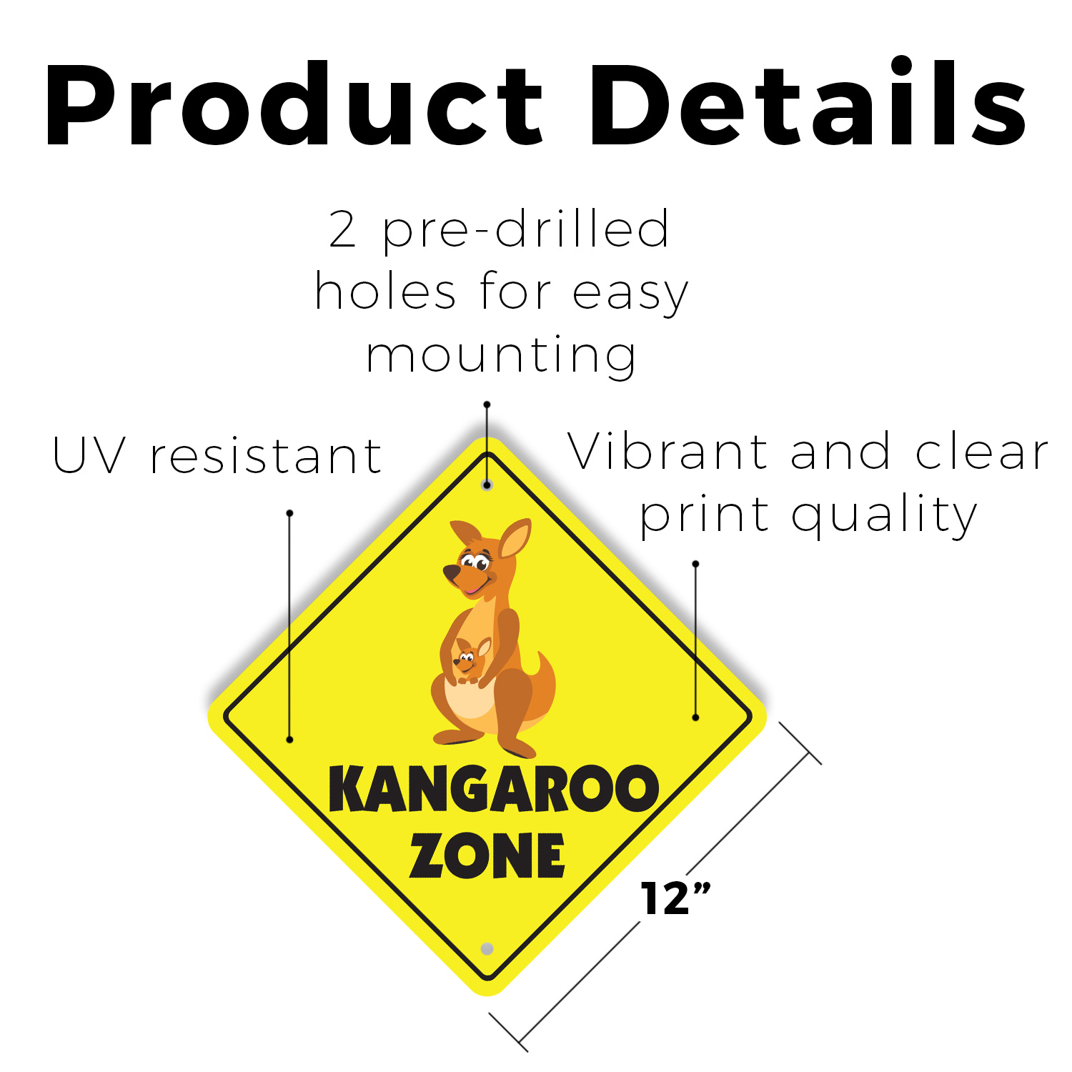 Kangaroo Plastic Street Sign Crossing Xing Gift Novelty Funny | eBay