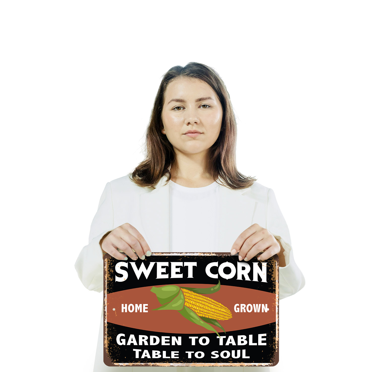 Zuckermais Garten zu Tisch Neuheit Schild Spaß Geschenk robust wetterfest - Bild 14 von 25