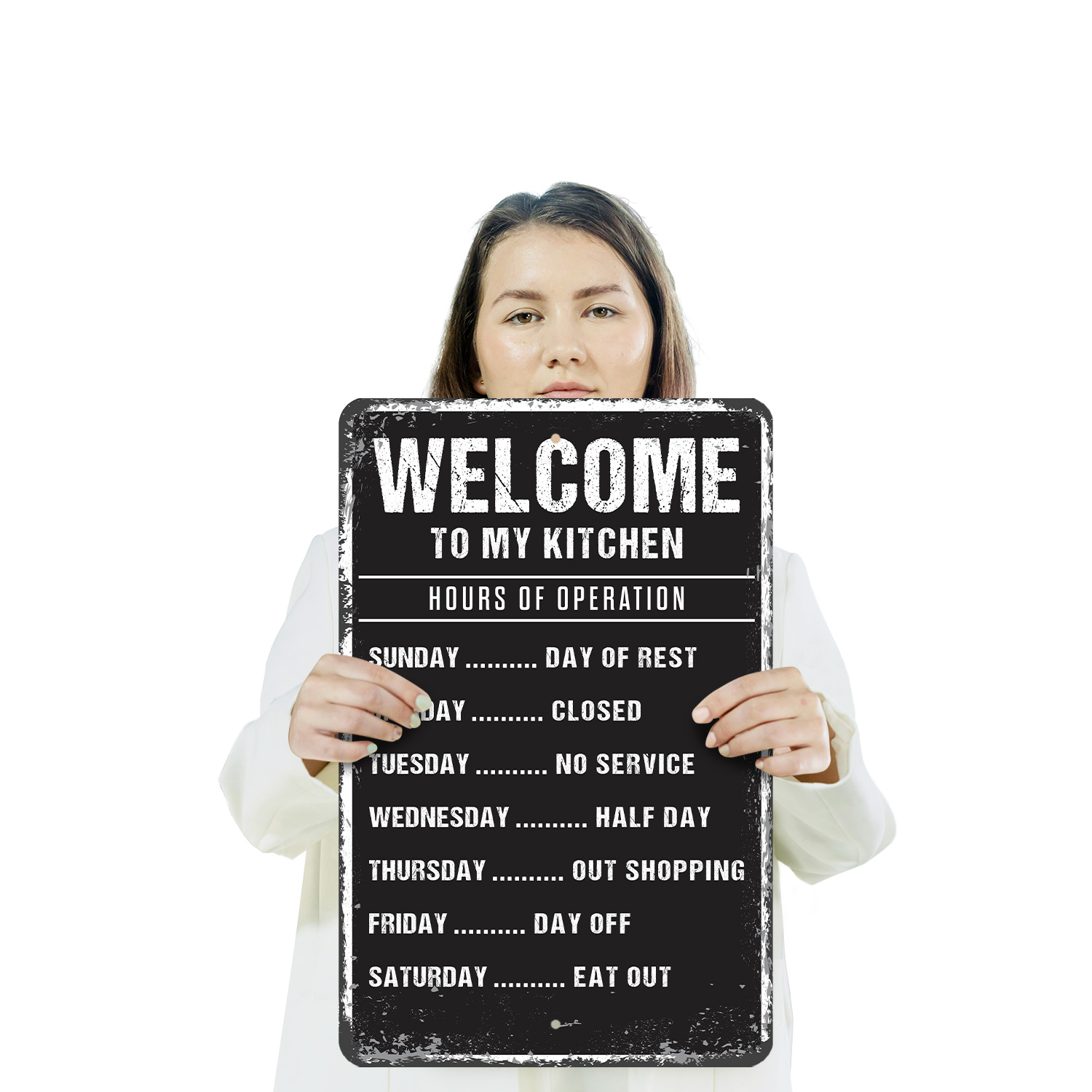 Welcome To My Kitchen Sign Seasoned With Love And Sarcasm Perfect for Kitchens - Picture 18 of 26