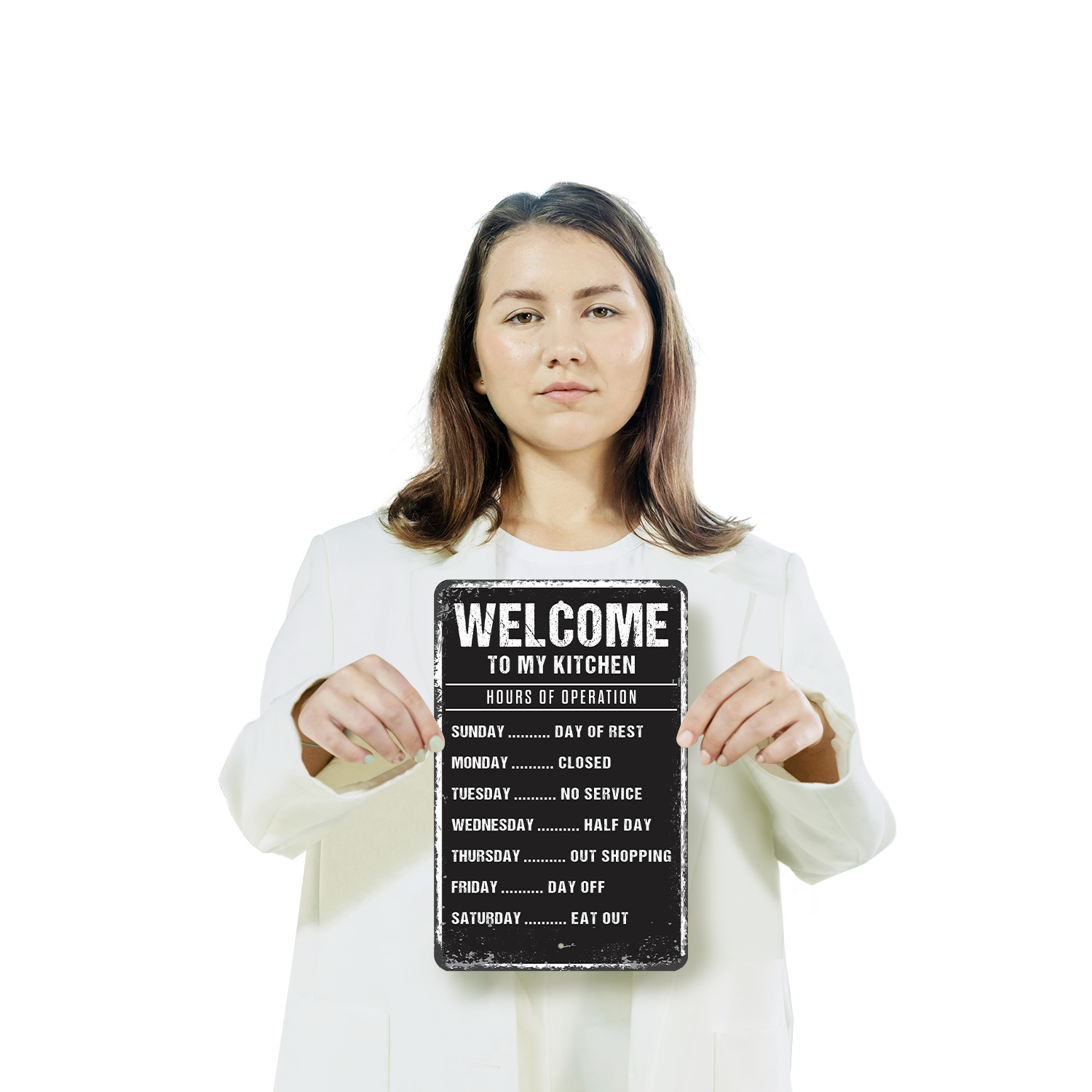 Welcome To My Kitchen Sign Seasoned With Love And Sarcasm Perfect for Kitchens - Picture 11 of 26