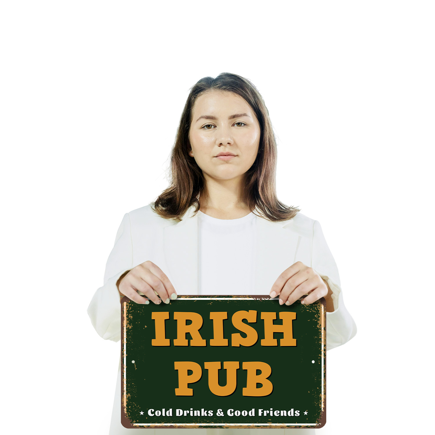 Irish Pub Street Sign Good Craic Cold Pints Durable Perfect for Bars Kitchens - Picture 13 of 26