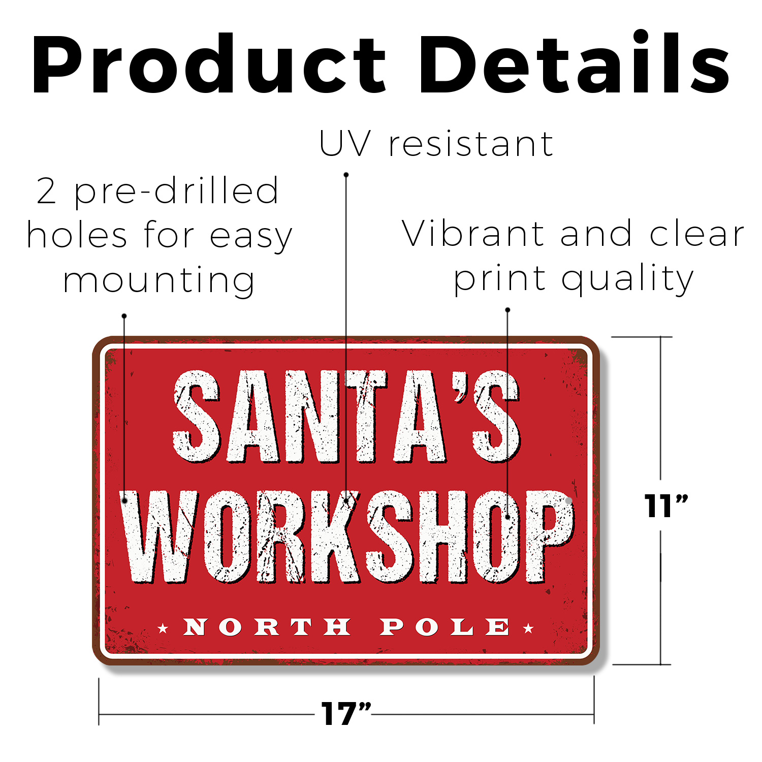Letrero de calle de taller de Santa Elfos en el trabajo Animación interior perfecto para salas de juegos - Imagen 12 de 26