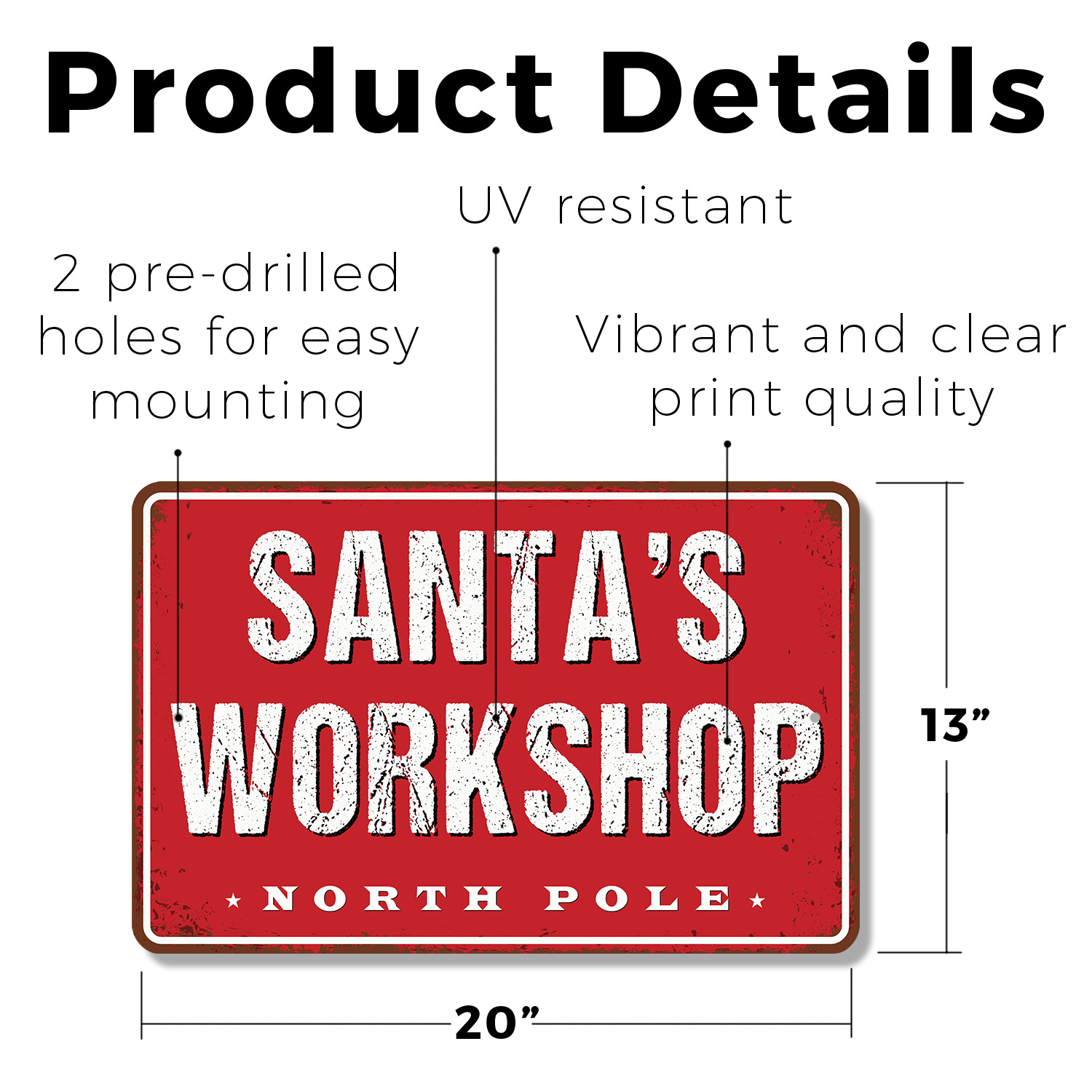 Letrero de calle de taller de Santa Elfos en el trabajo Animación interior perfecto para salas de juegos - Imagen 17 de 26