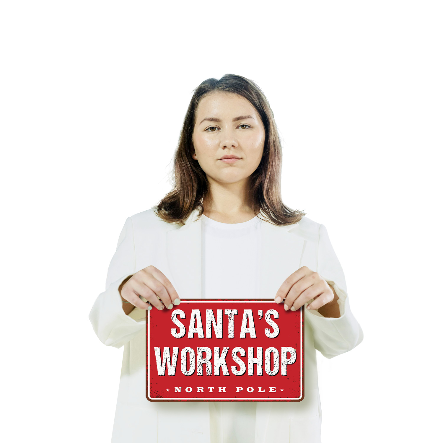 Letrero de calle de taller de Santa Elfos en el trabajo Animación interior perfecto para salas de juegos - Imagen 11 de 26