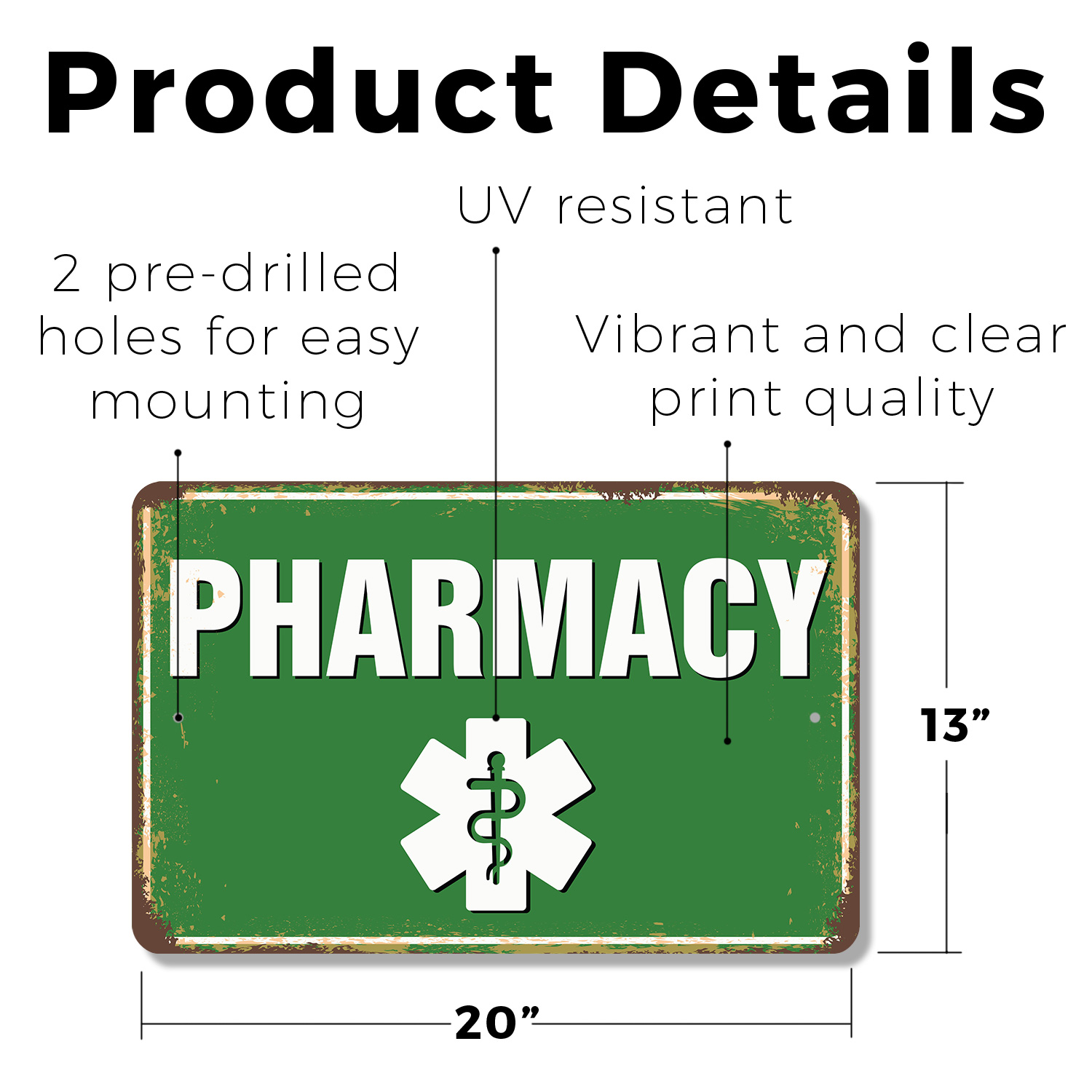 Pharmacy Street Sign Remedies Right Ahead Durable Perfect for shop Counters - Picture 17 of 26