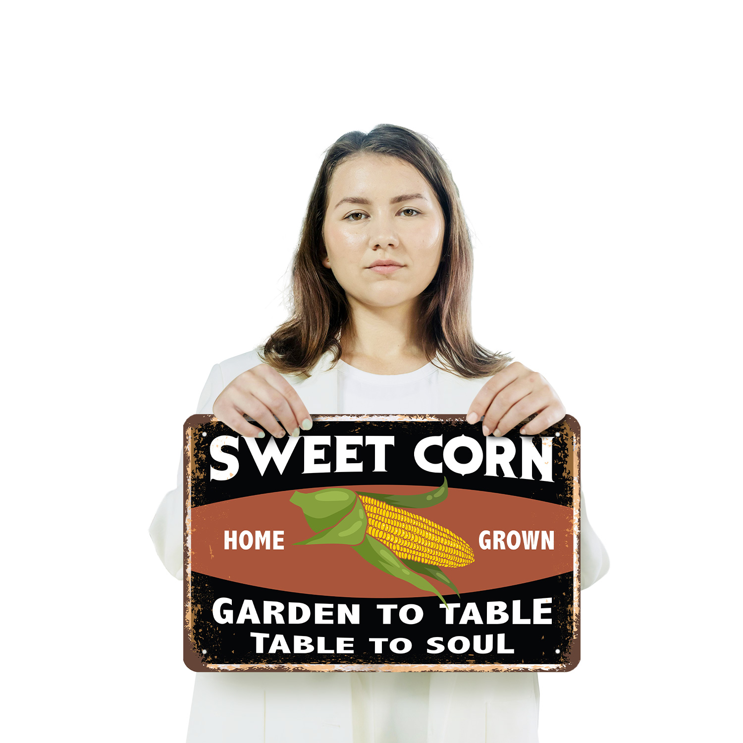 Zuckermais Garten zu Tisch Neuheit Schild Spaß Geschenk robust wetterfest - Bild 17 von 25