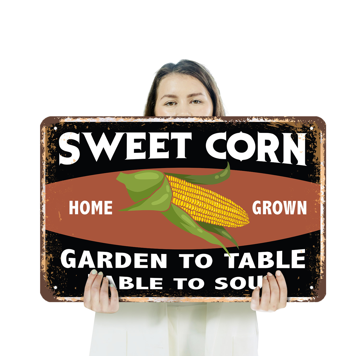 Zuckermais Garten zu Tisch Neuheit Schild Spaß Geschenk robust wetterfest - Bild 22 von 25