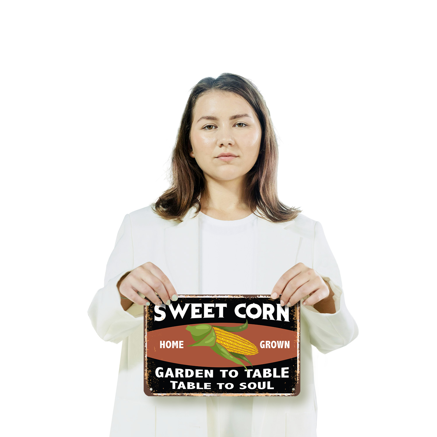 Zuckermais Garten zu Tisch Neuheit Schild Spaß Geschenk robust wetterfest - Bild 8 von 25