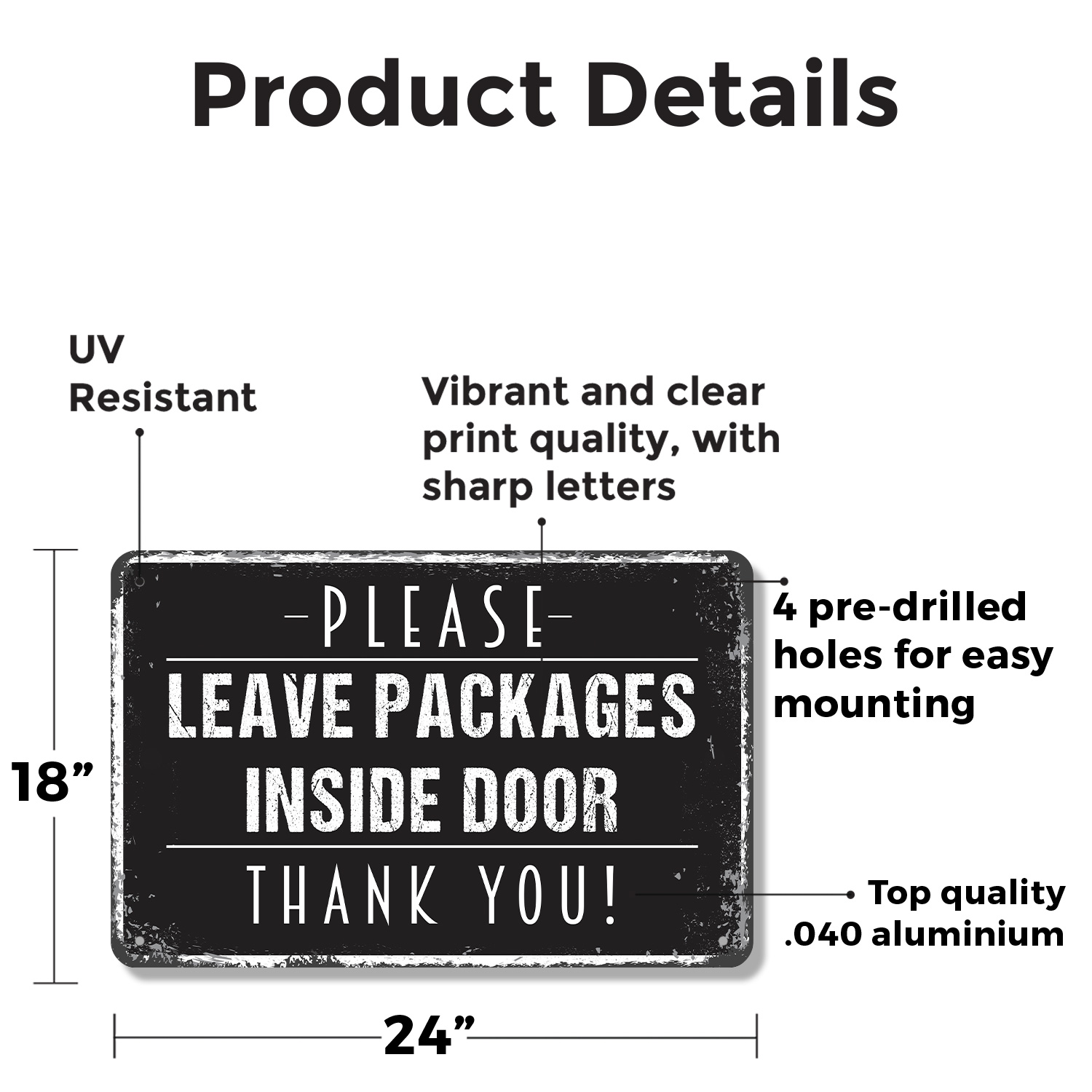 Please Leave Packages Inside Door Sign Drop Boxes Here Thanks for Porches - Picture 20 of 26