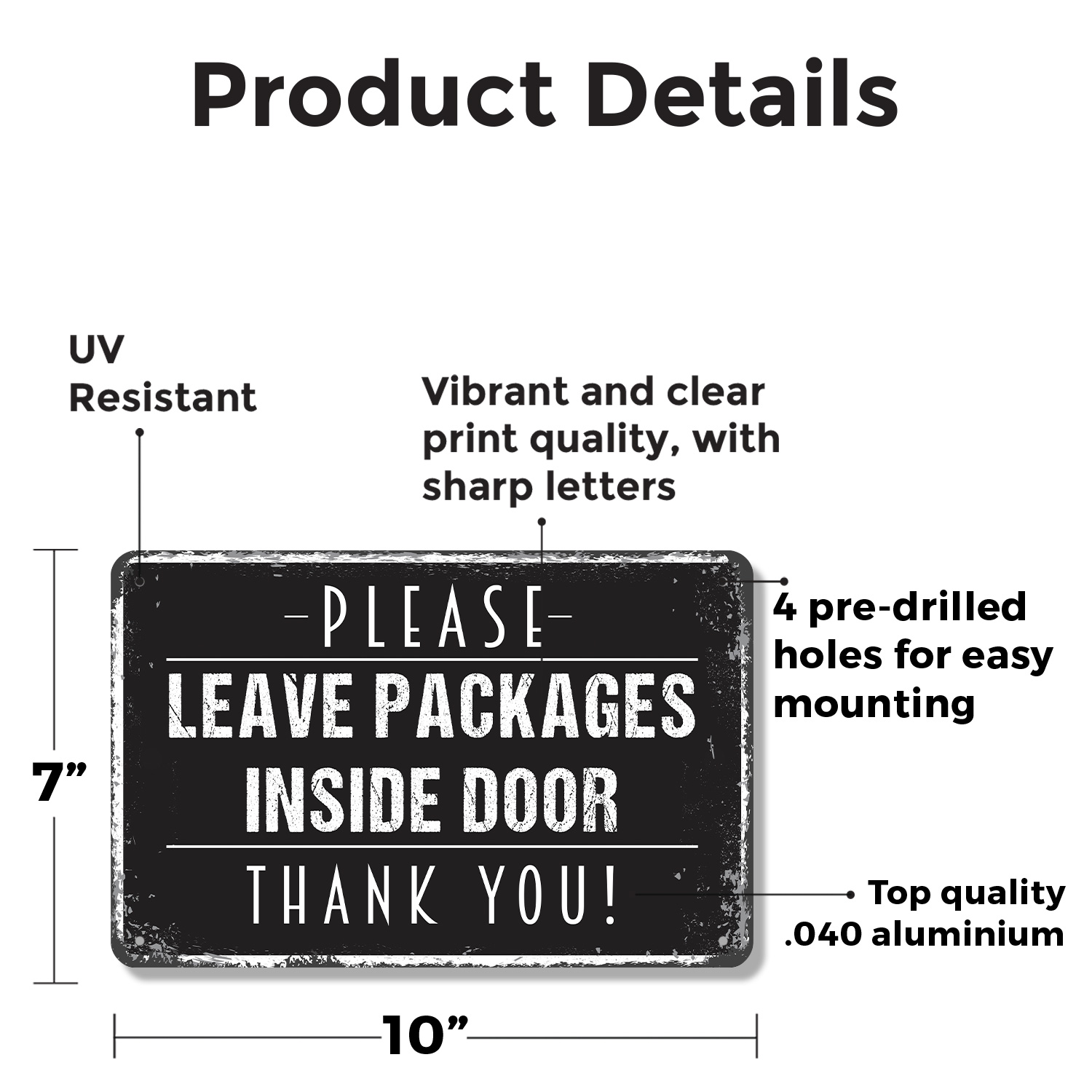 Please Leave Packages Inside Door Sign Drop Boxes Here Thanks for Porches - Picture 8 of 26