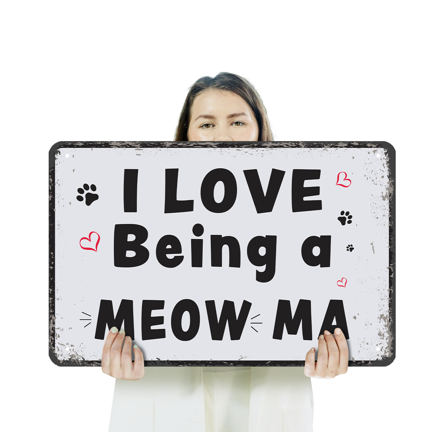 Cat Mom Sign Fur Clothes Zero Regrets Durable Perfect for Entryways Kitchens - Picture 21 of 26