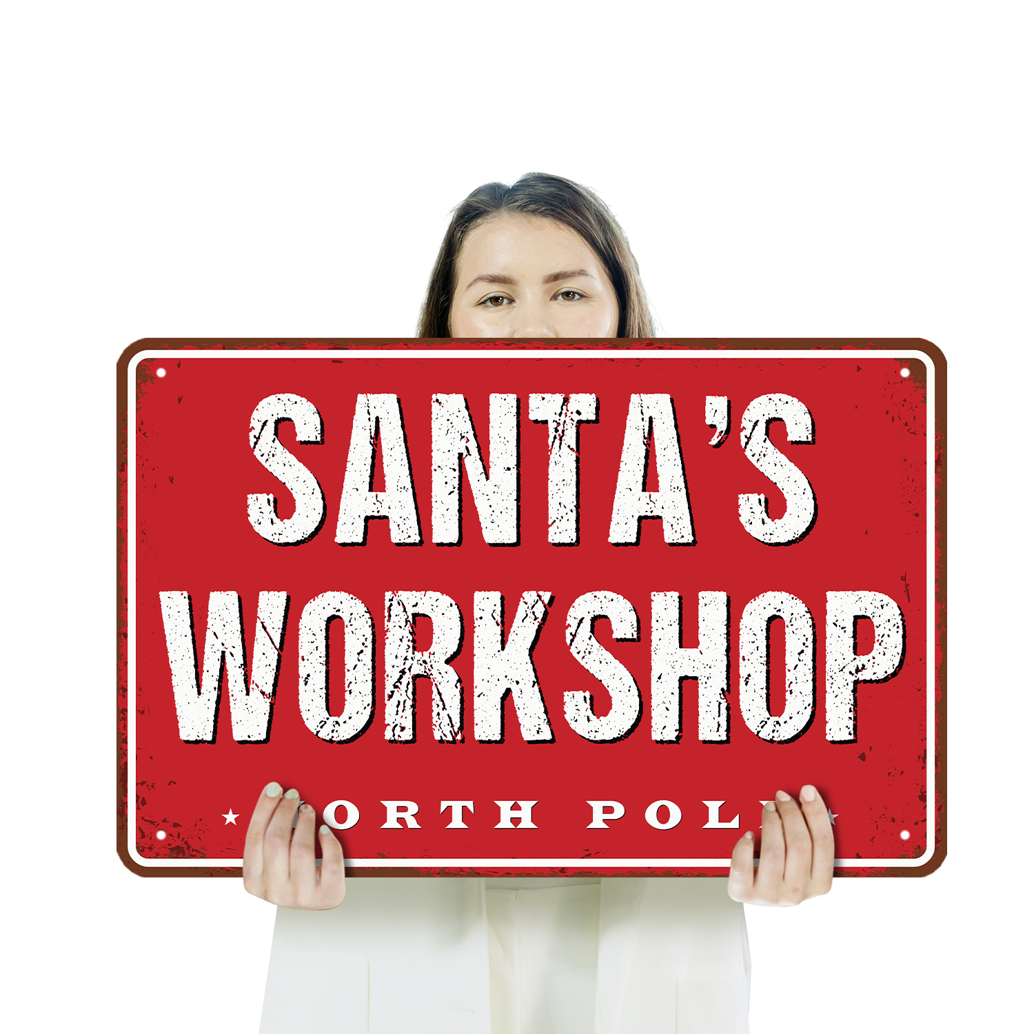 Letrero de calle de taller de Santa Elfos en el trabajo Animación interior perfecto para salas de juegos - Imagen 21 de 26