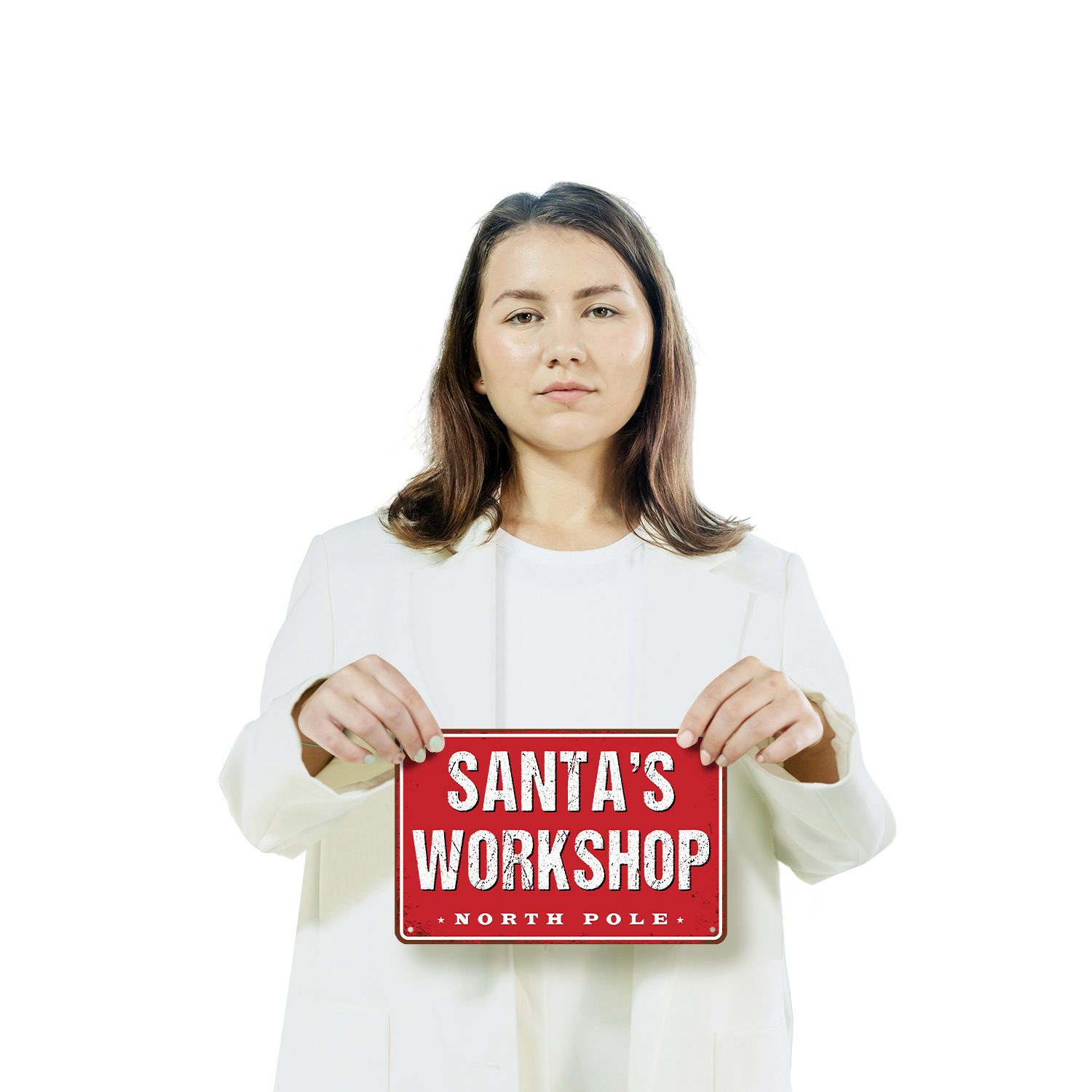 Letrero de calle de taller de Santa Elfos en el trabajo Animación interior perfecto para salas de juegos - Imagen 9 de 26