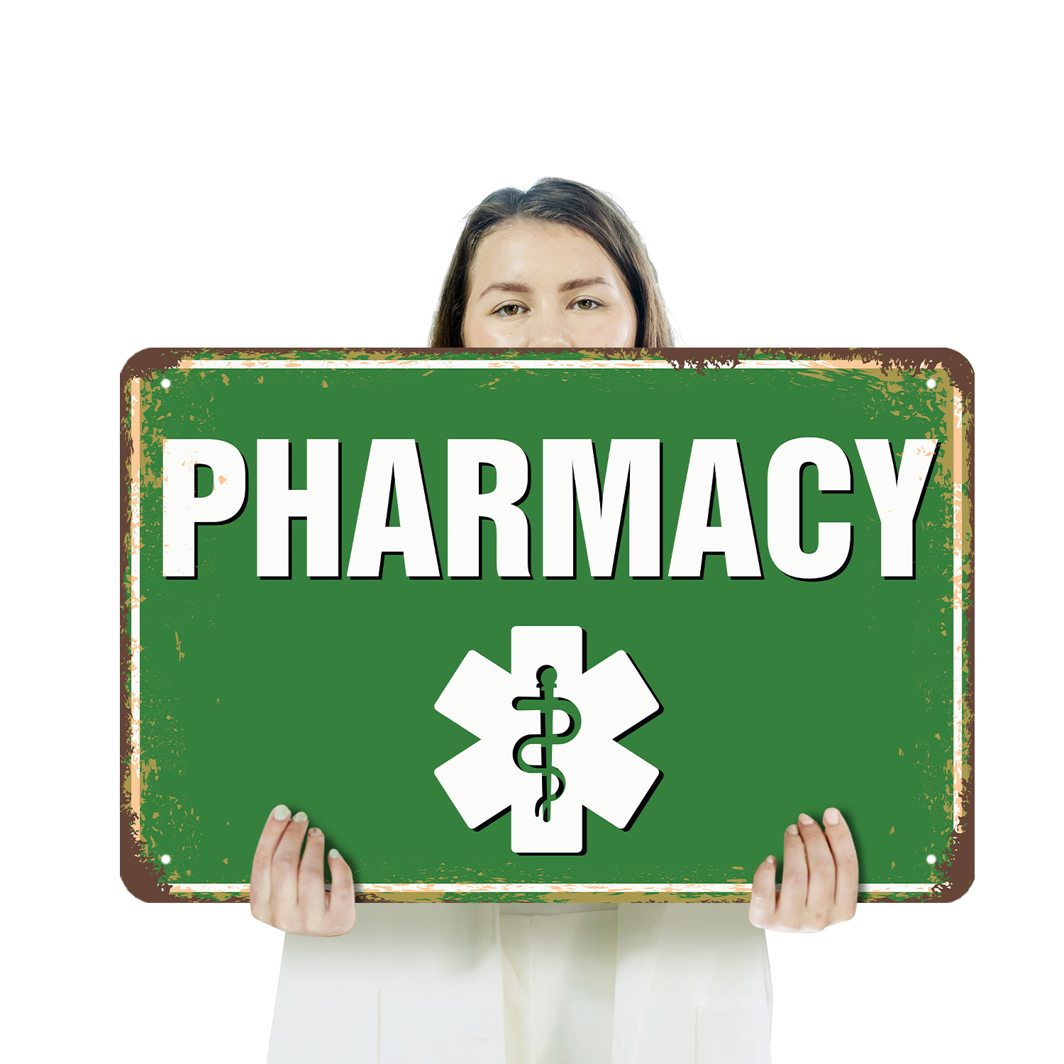 Pharmacy Street Sign Remedies Right Ahead Durable Perfect for shop Counters - Picture 21 of 26