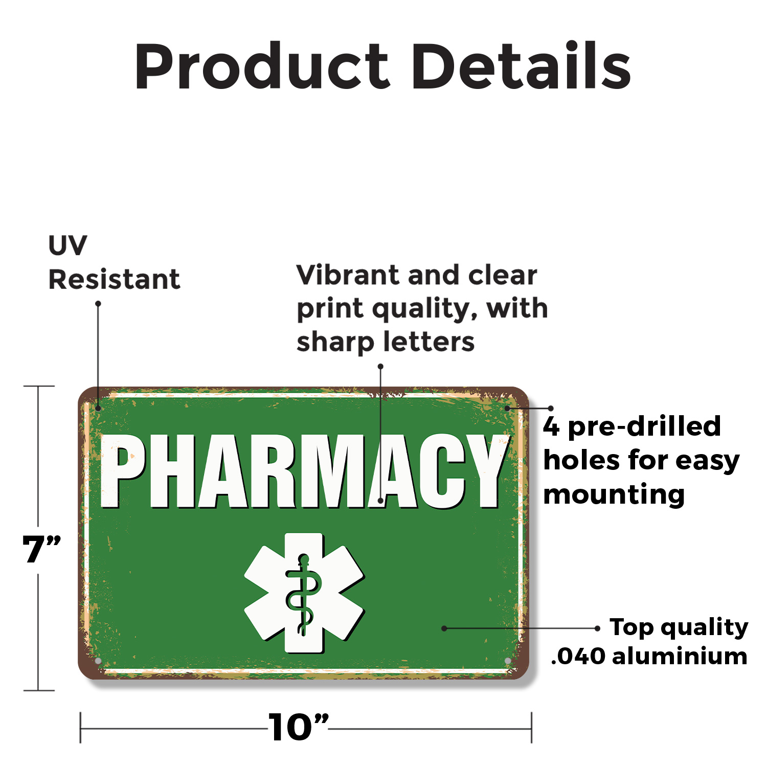 Pharmacy Street Sign Remedies Right Ahead Durable Perfect for shop Counters - Picture 8 of 26