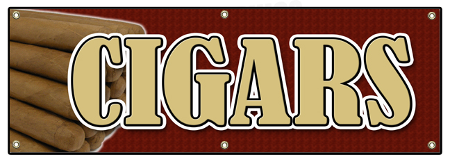 CIGARS BANNER SIGN cigar shop humidor cuban cigarra cicada signs