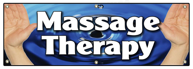 MASSAGE THERAPY BANNER SIGN therapist table rub down masseuse rubdown