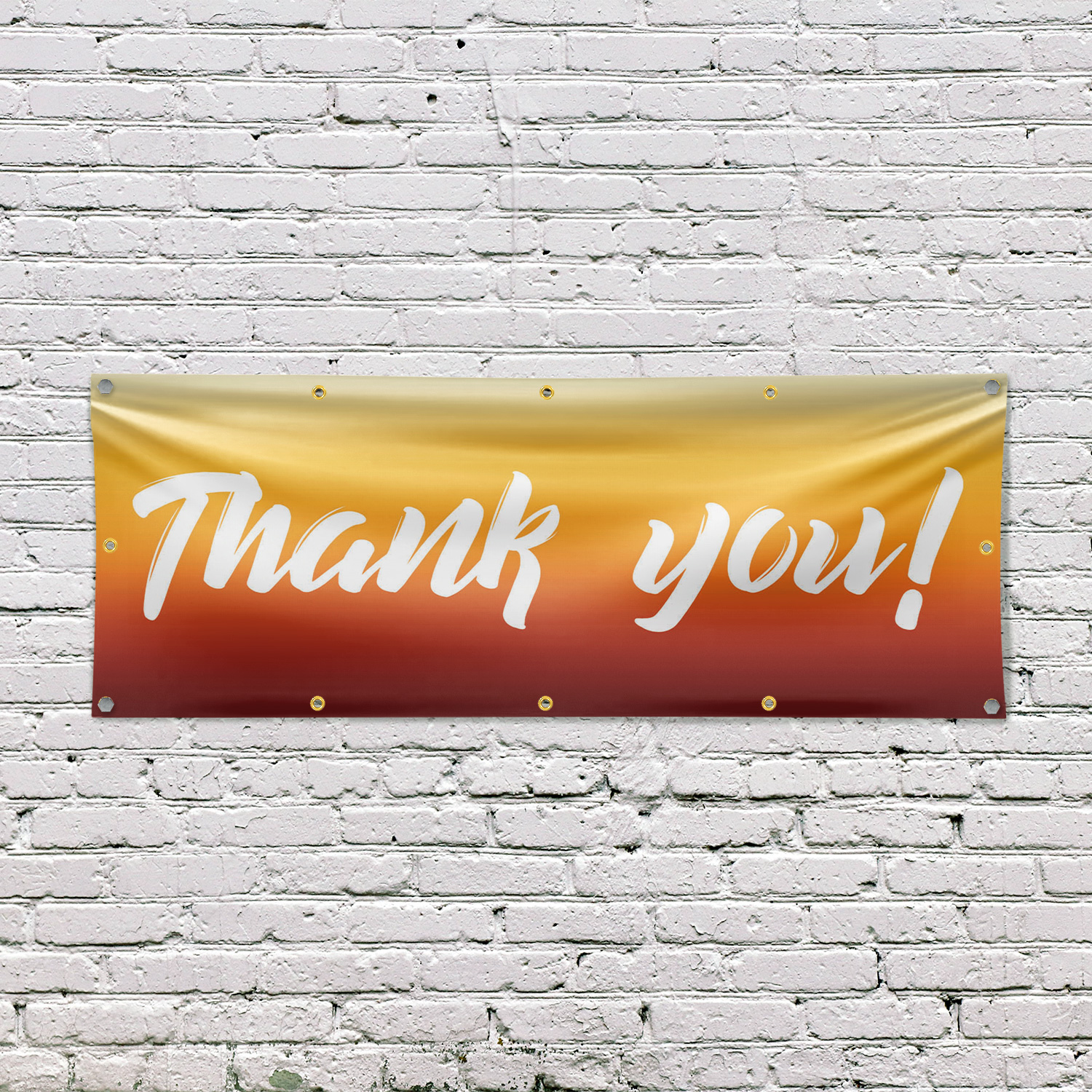 Thank You 13 oz Vinyl Banner Sign with Metal Grommets Heavy-Duty Single-Sided - Picture 21 of 21